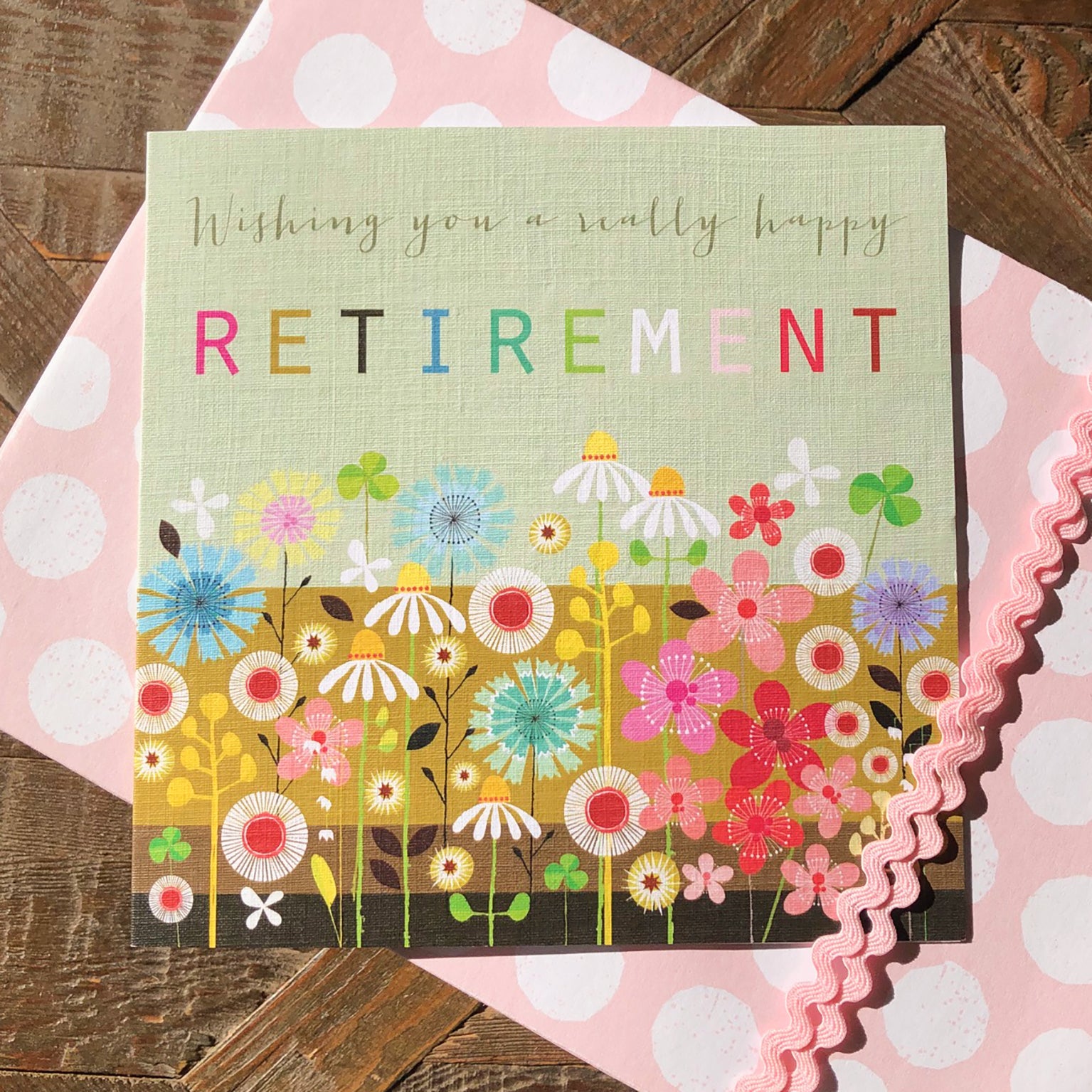 WO15 happy retirement greetings card