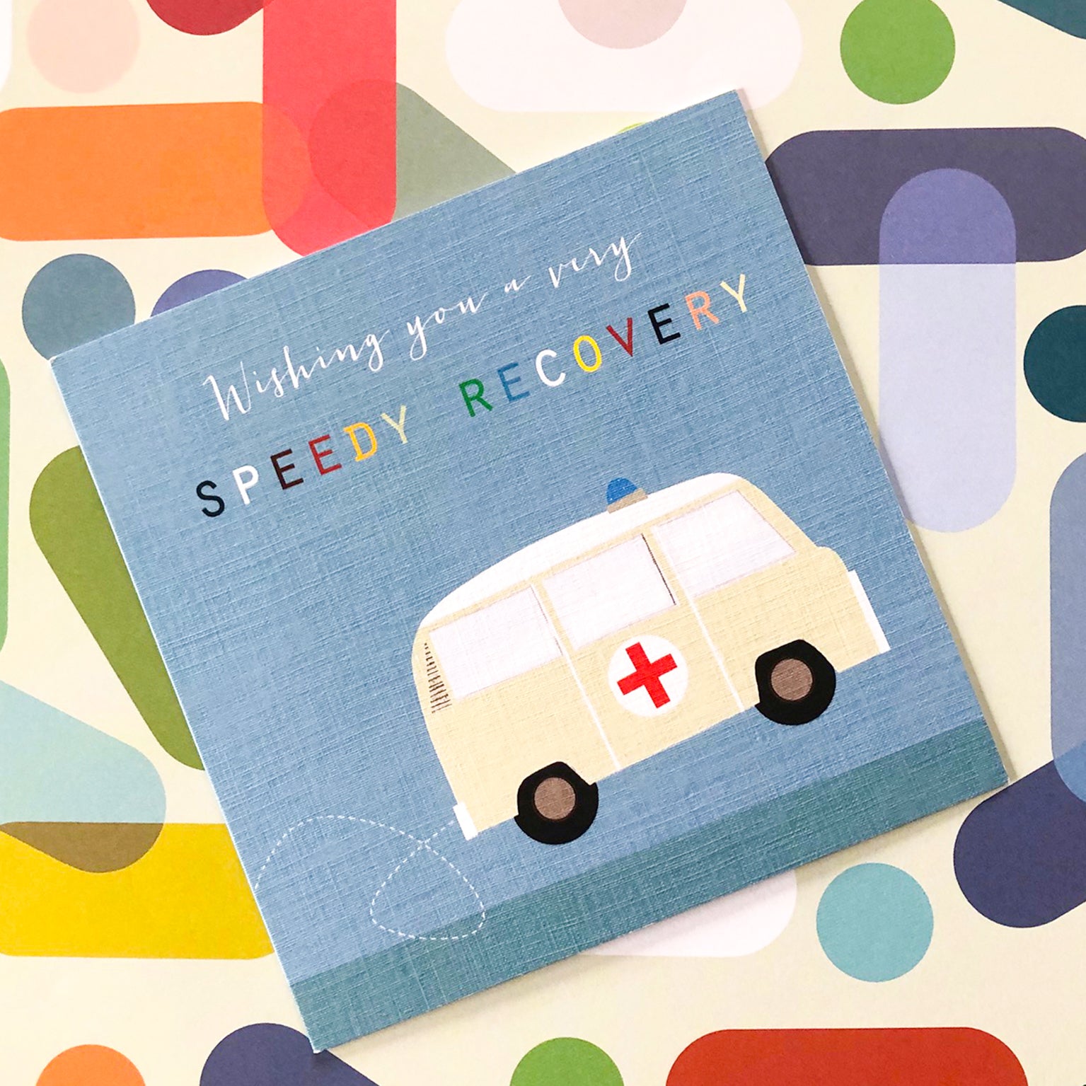 WO18 speedy recovery greetings card