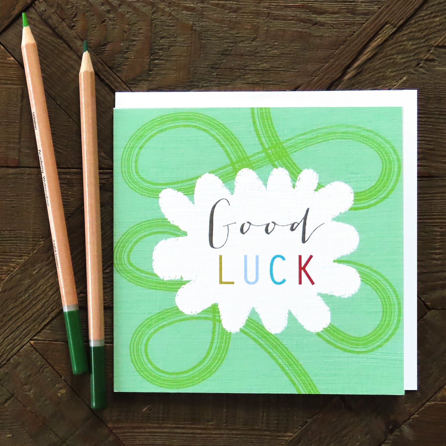 WO19 good luck greetings card