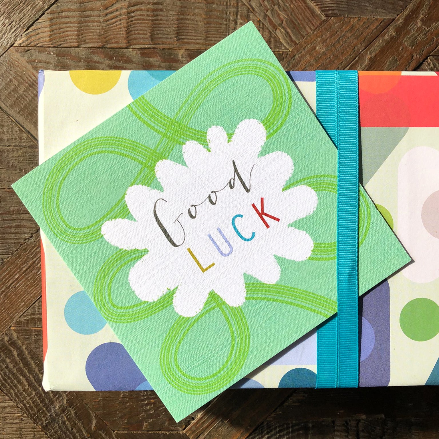 WO19 good luck greetings card