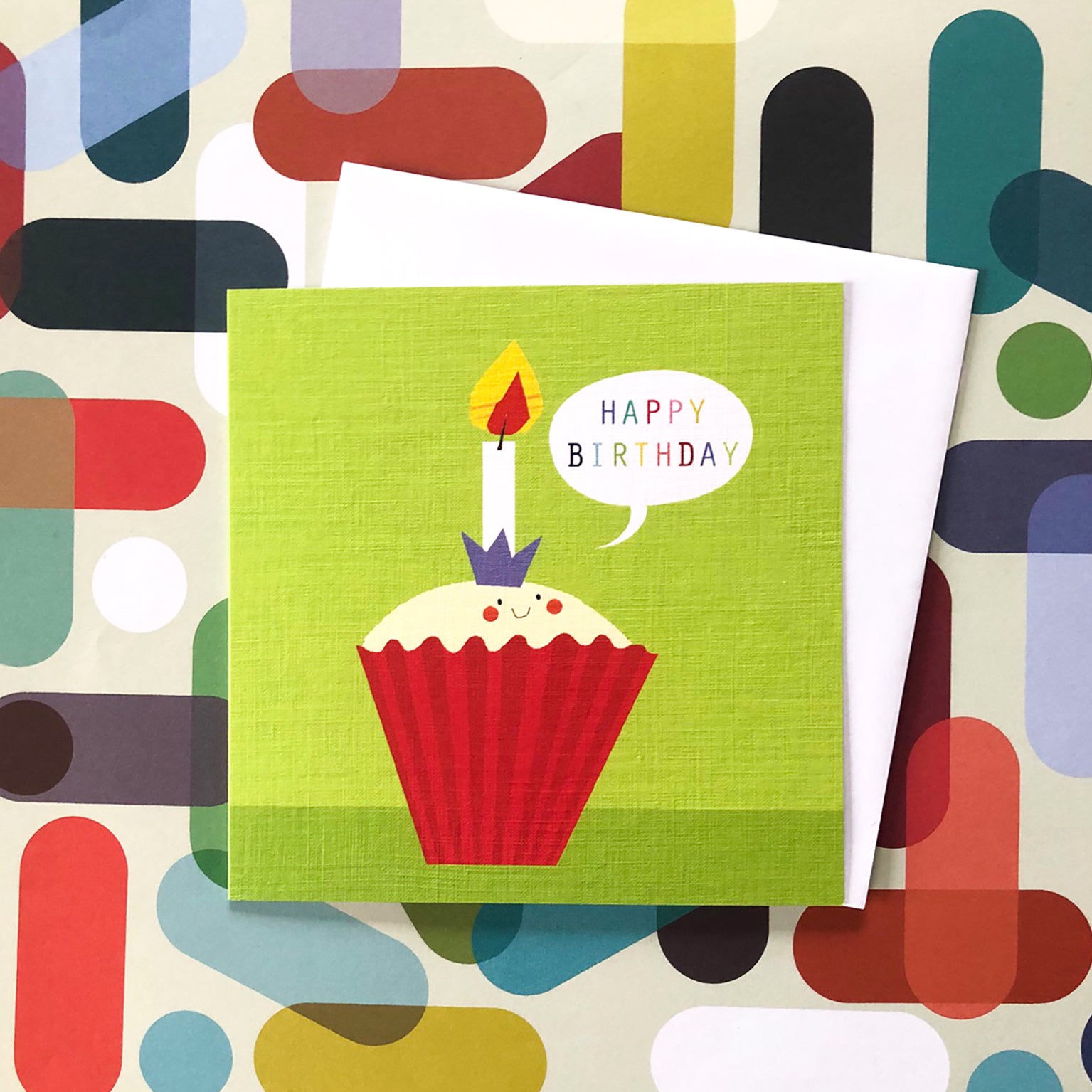 WO39 happy birthday cupcake card