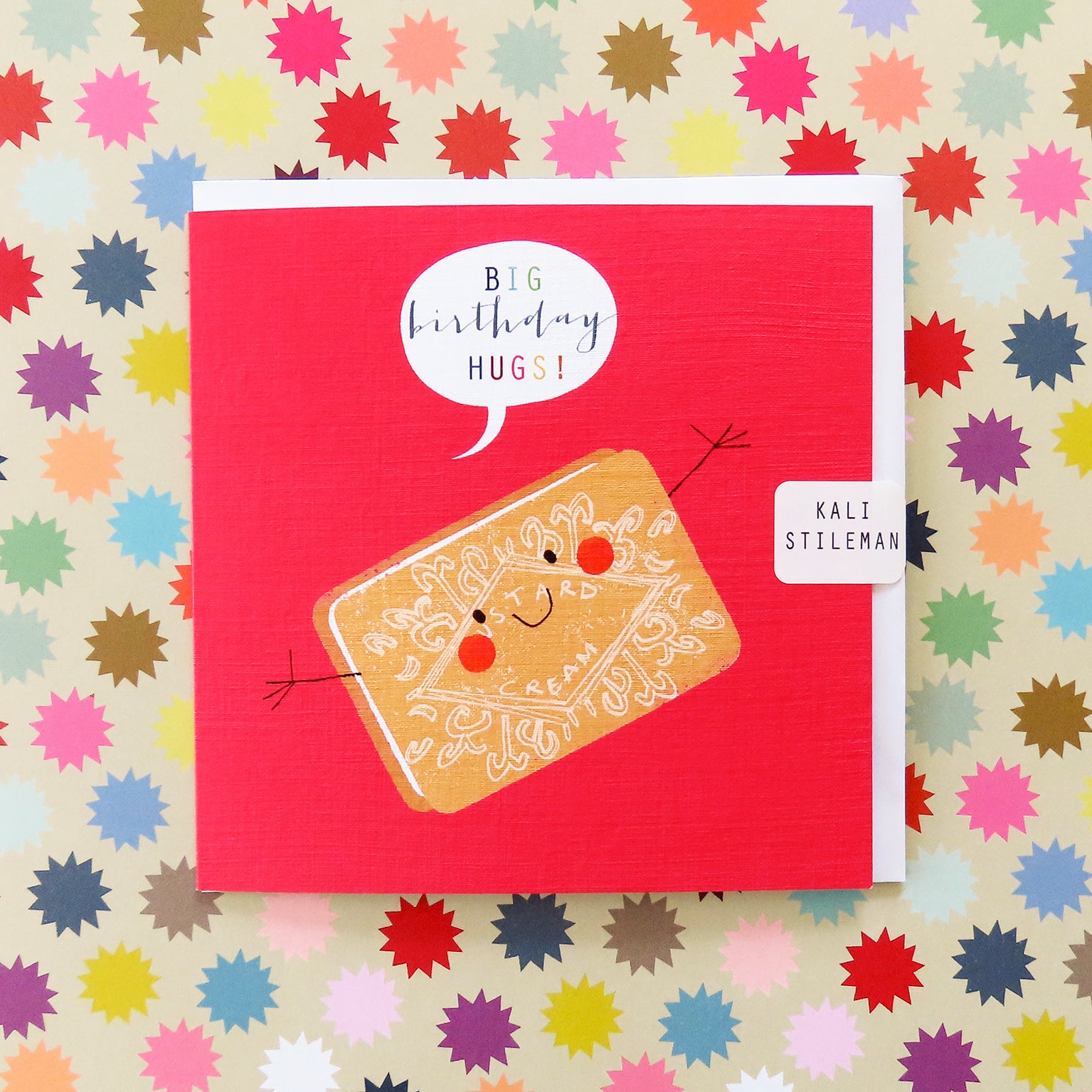 WO42 birthday custard cream card