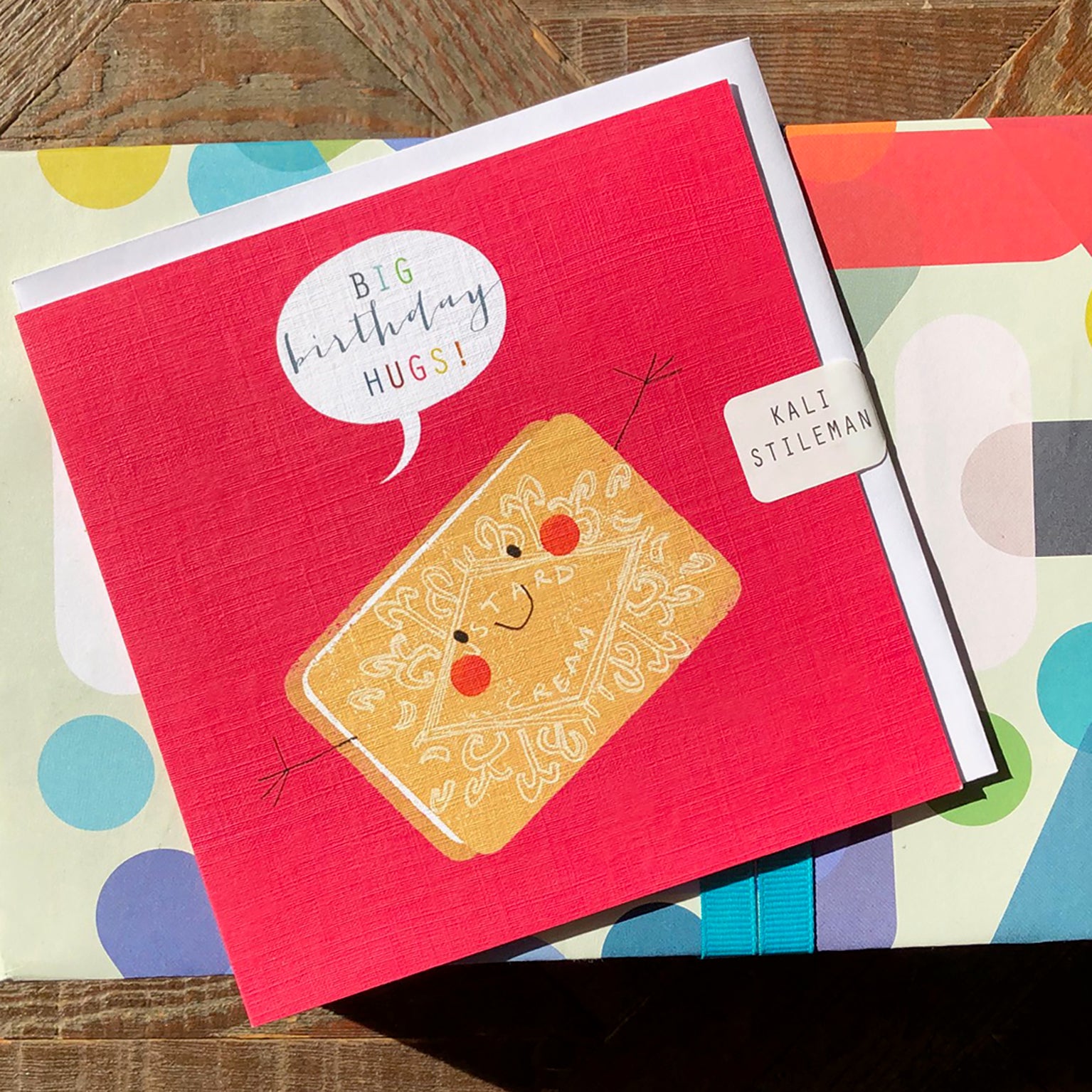 WO42 birthday custard cream card