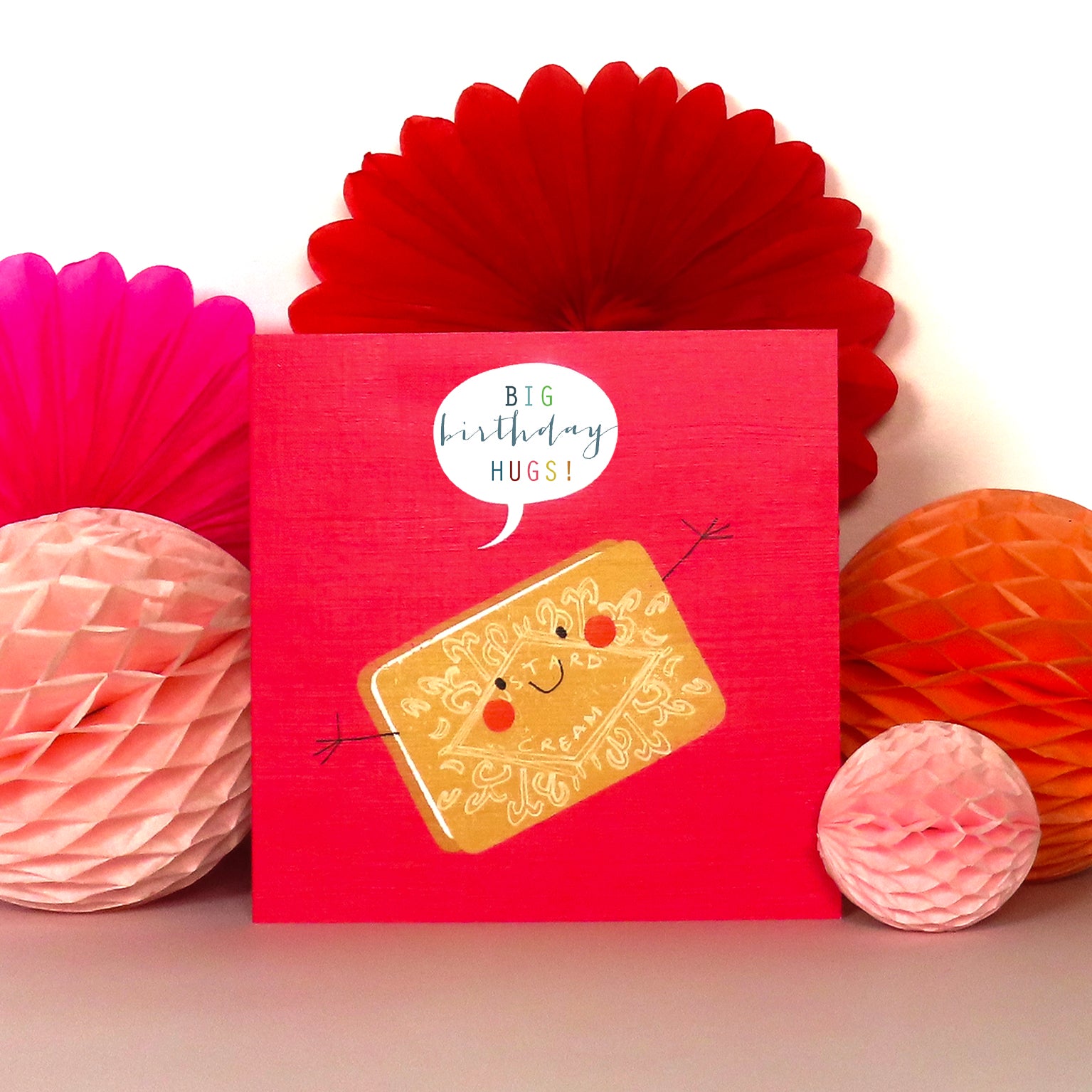 WO42 birthday custard cream card