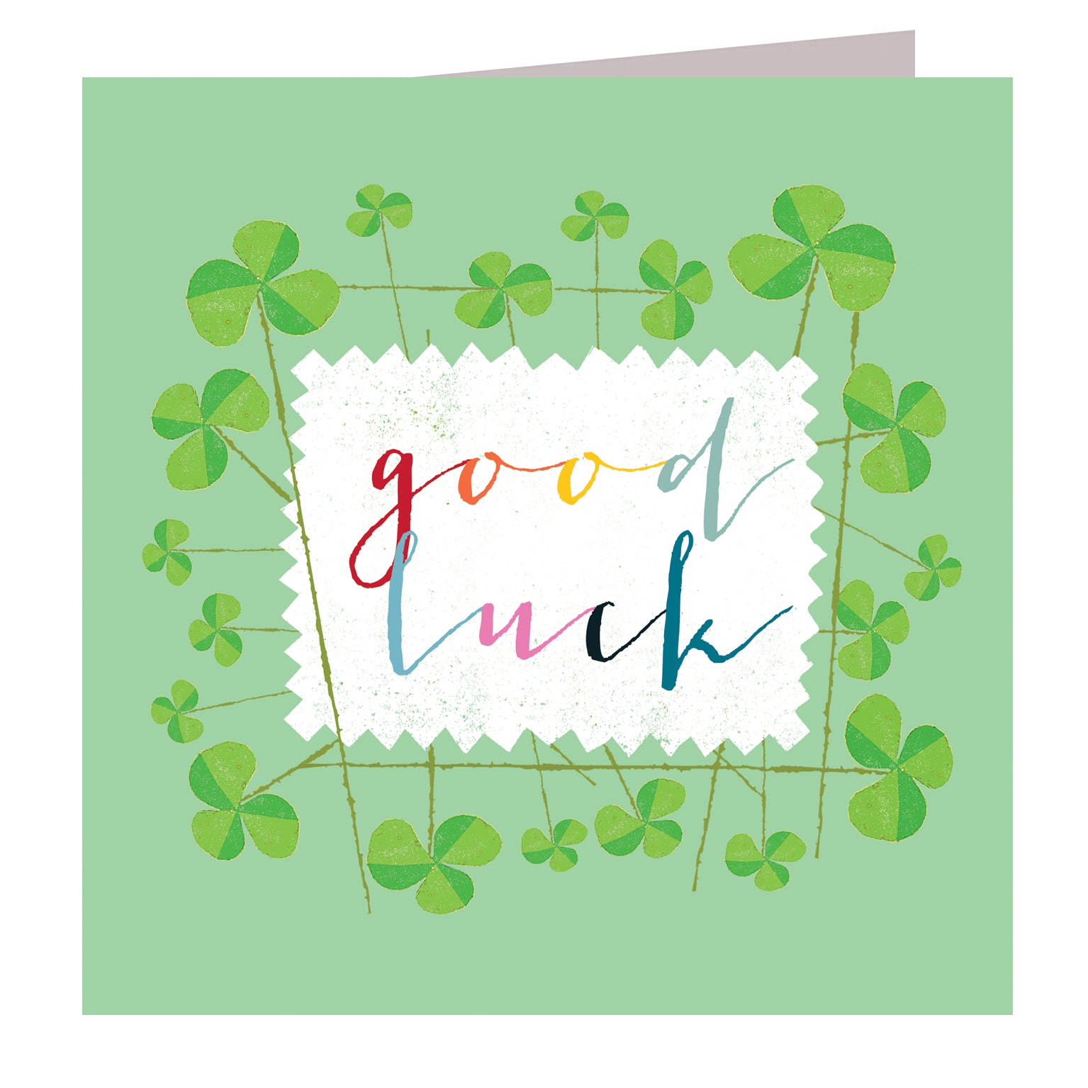 WO52 good luck clover card