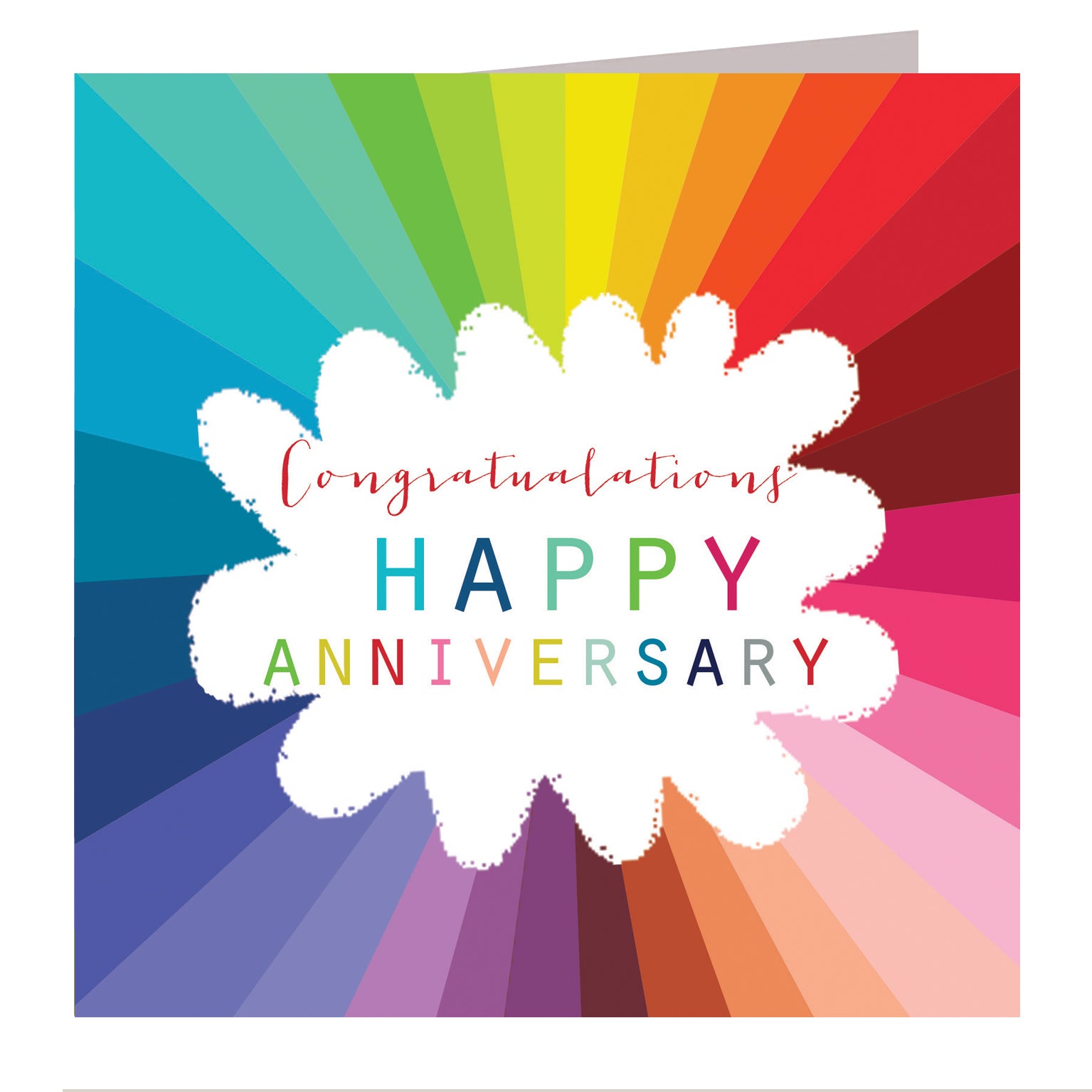 WO84 colourful happy anniversary card