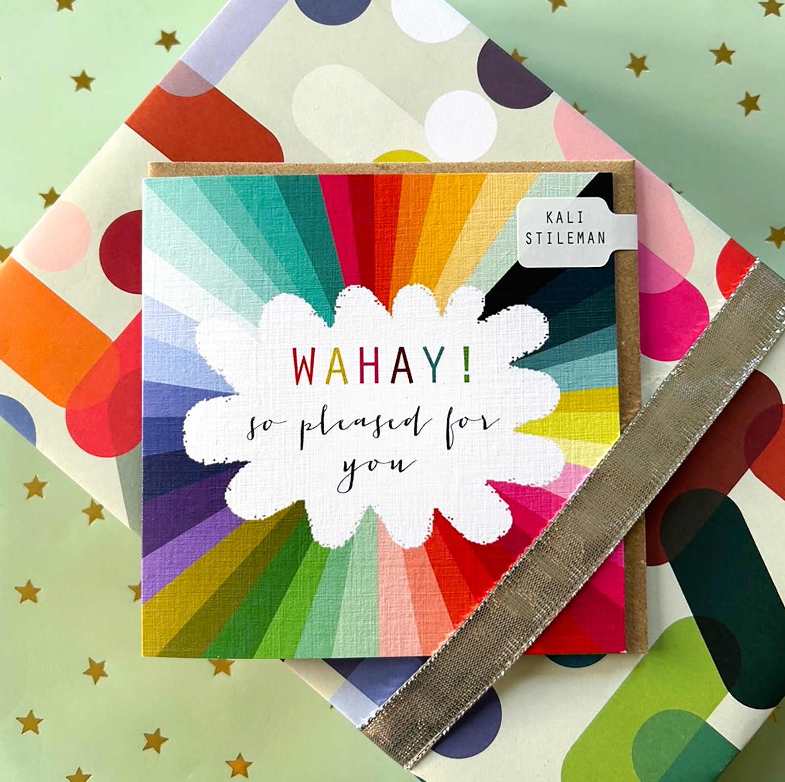 WO85 colourful wahay congratulations card