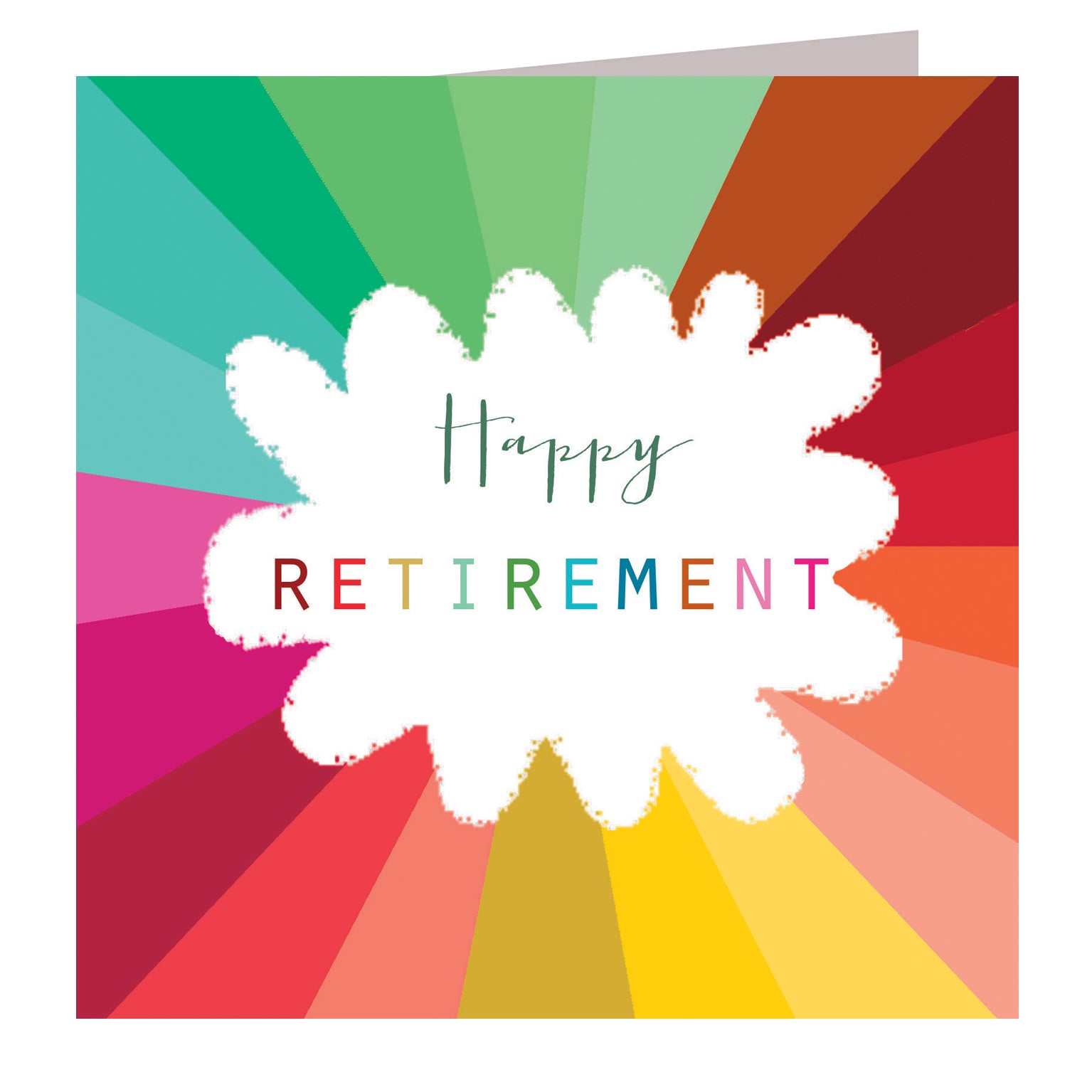 WO86 colourful happy retirement card