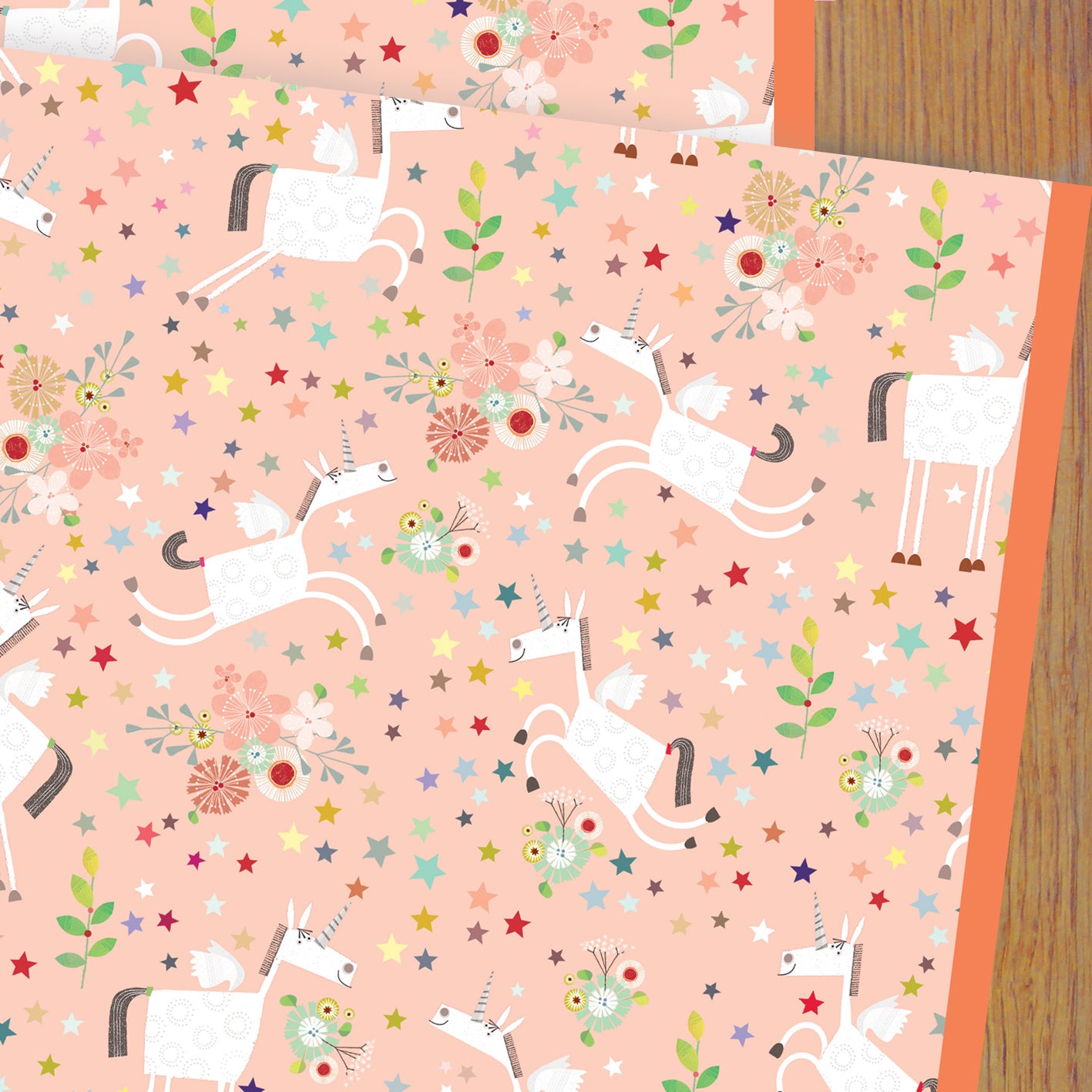 WP104 unicorn wrapping paper