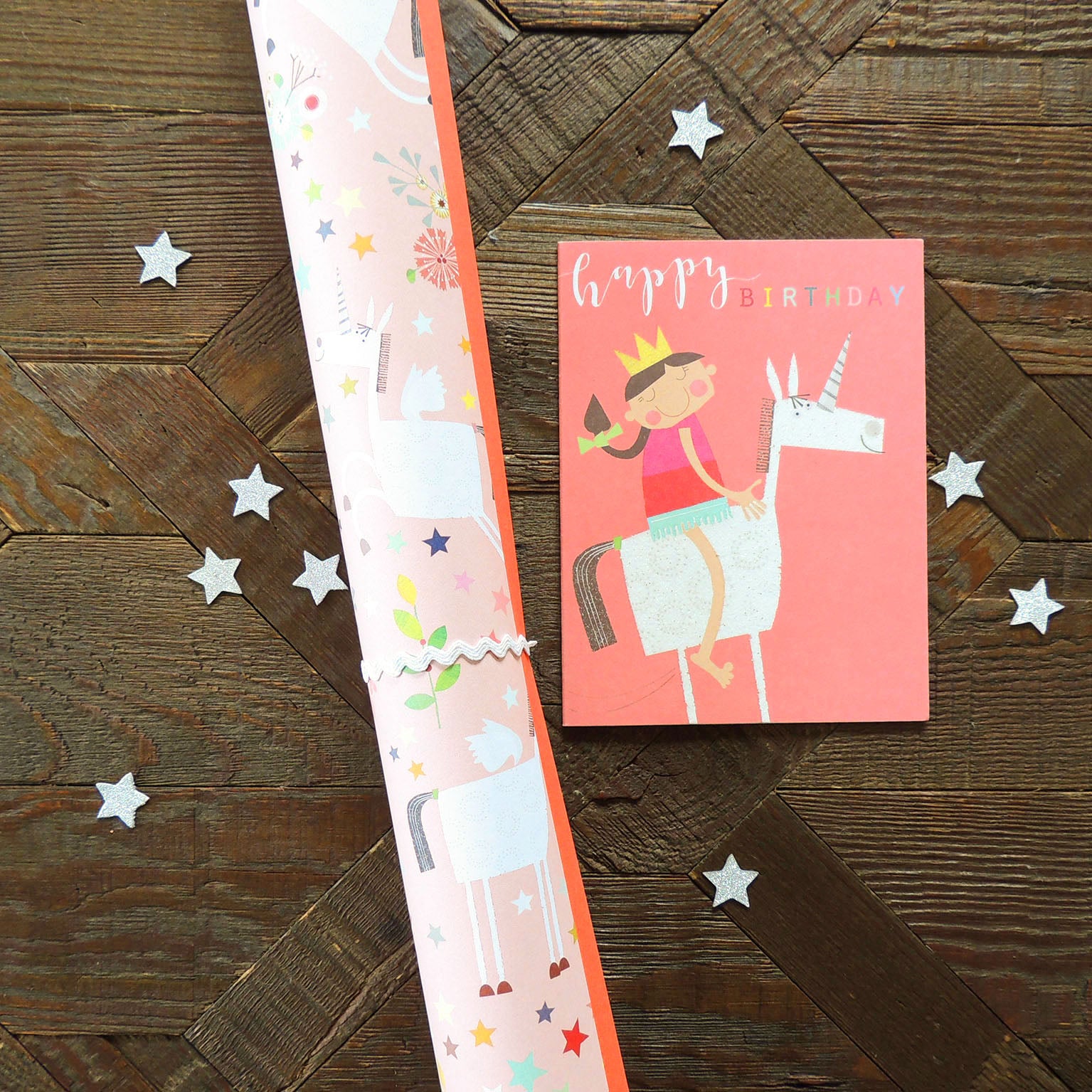 WP104 unicorn wrapping paper