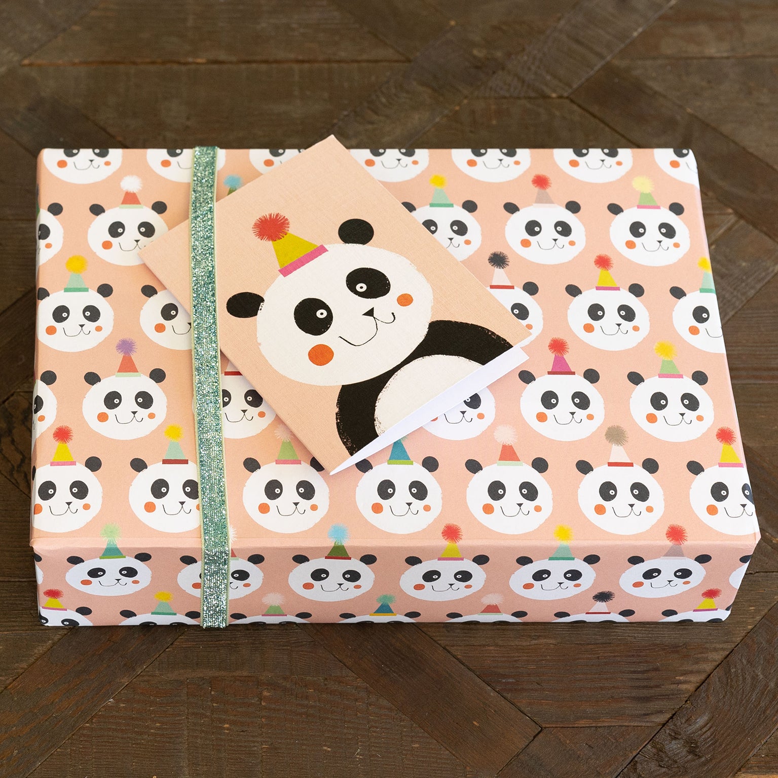 WP107 panda wrapping paper