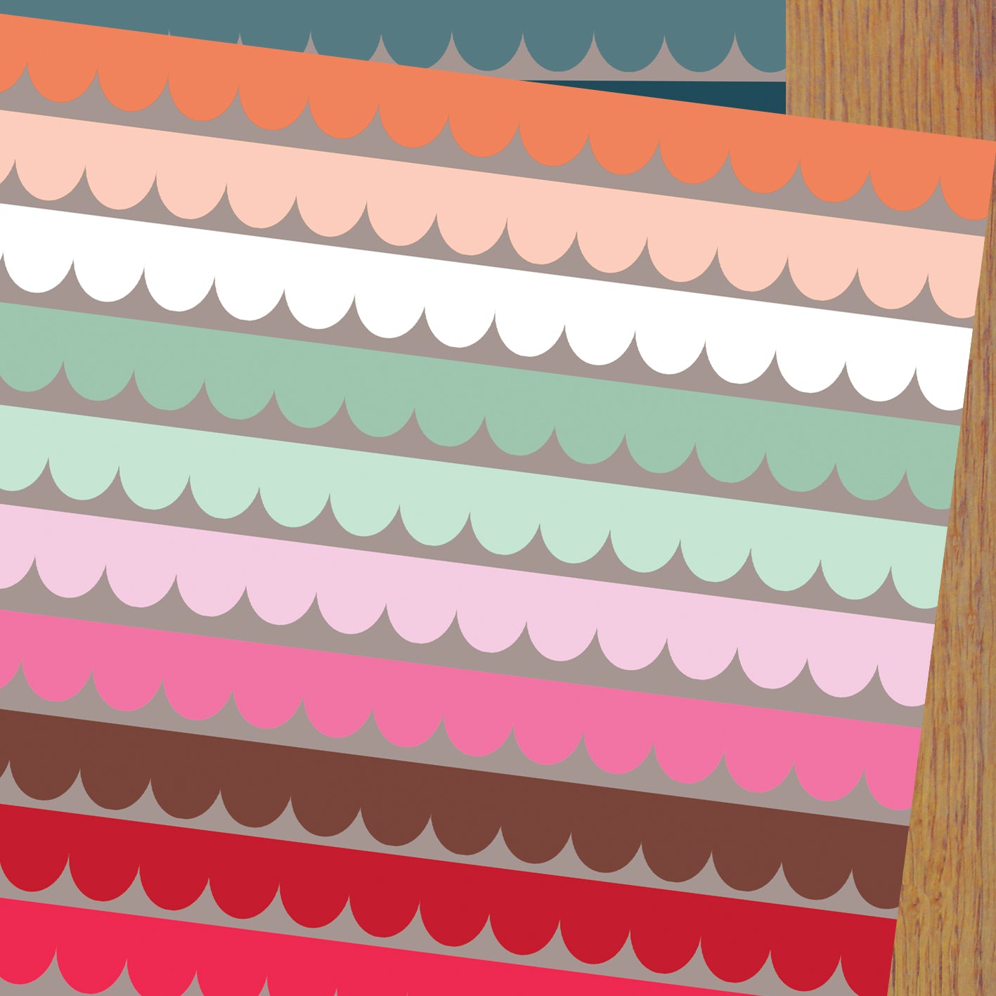 WP109 scallop wrapping paper