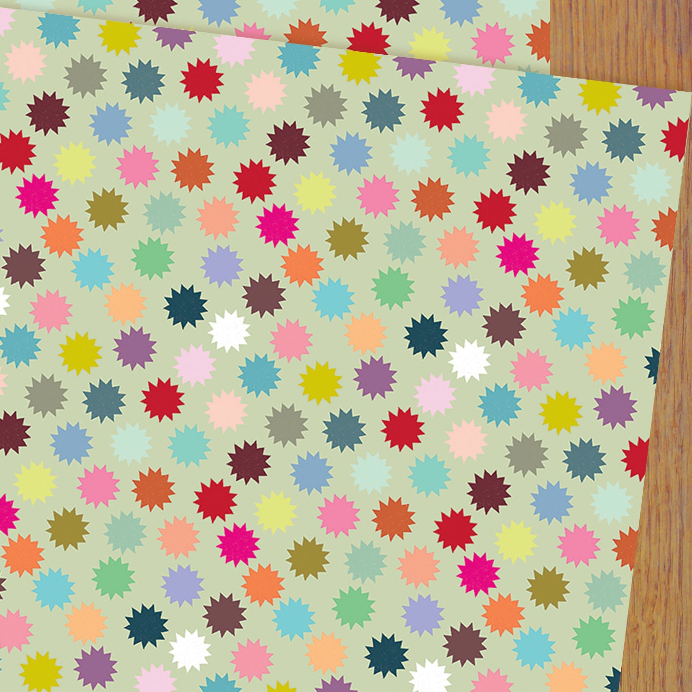 WP111 scratchy stars wrapping paper