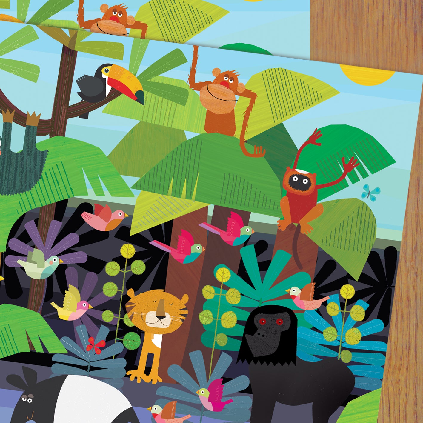 WP113 jungle wrapping paper