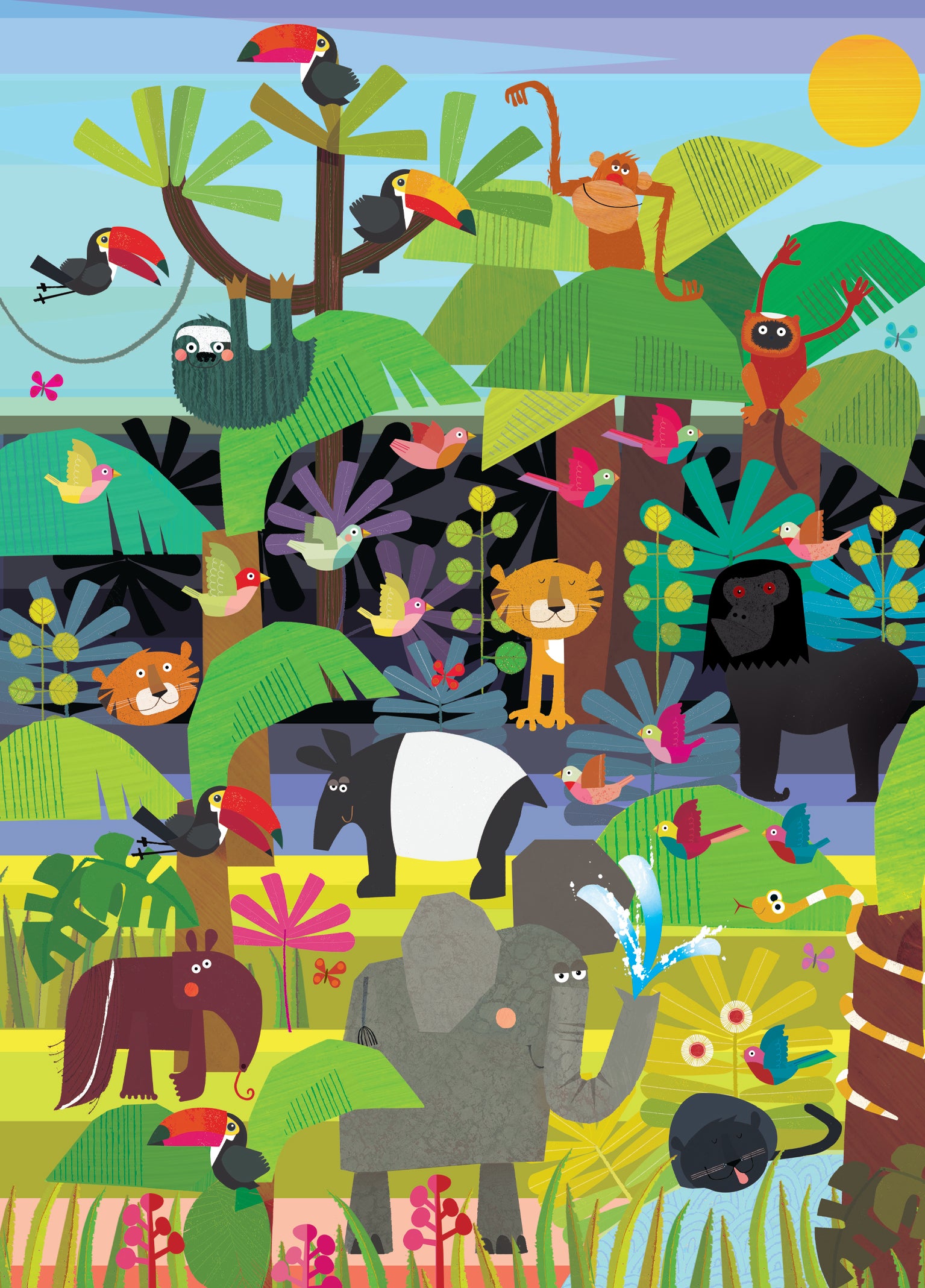 WP113 jungle wrapping paper