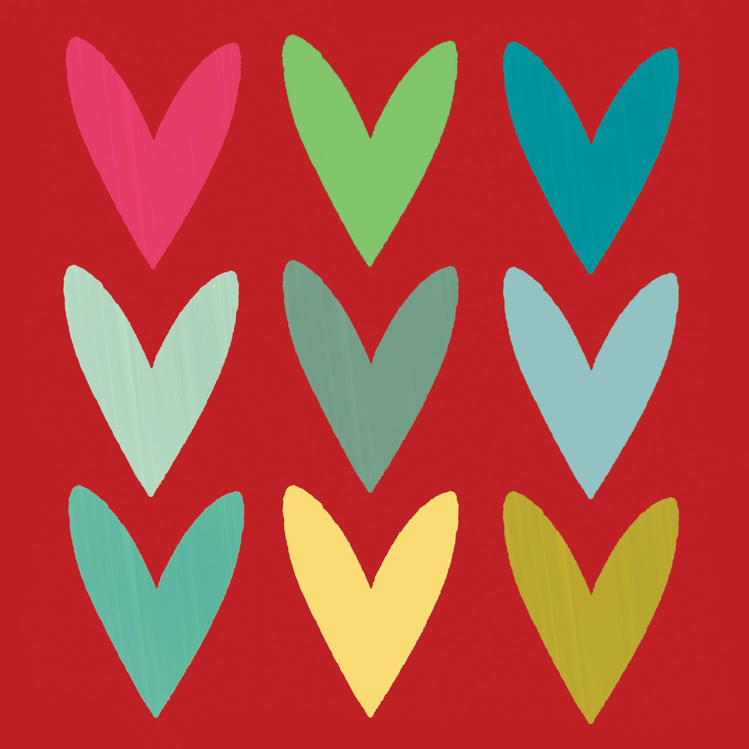 WP117 red hearts wrapping paper