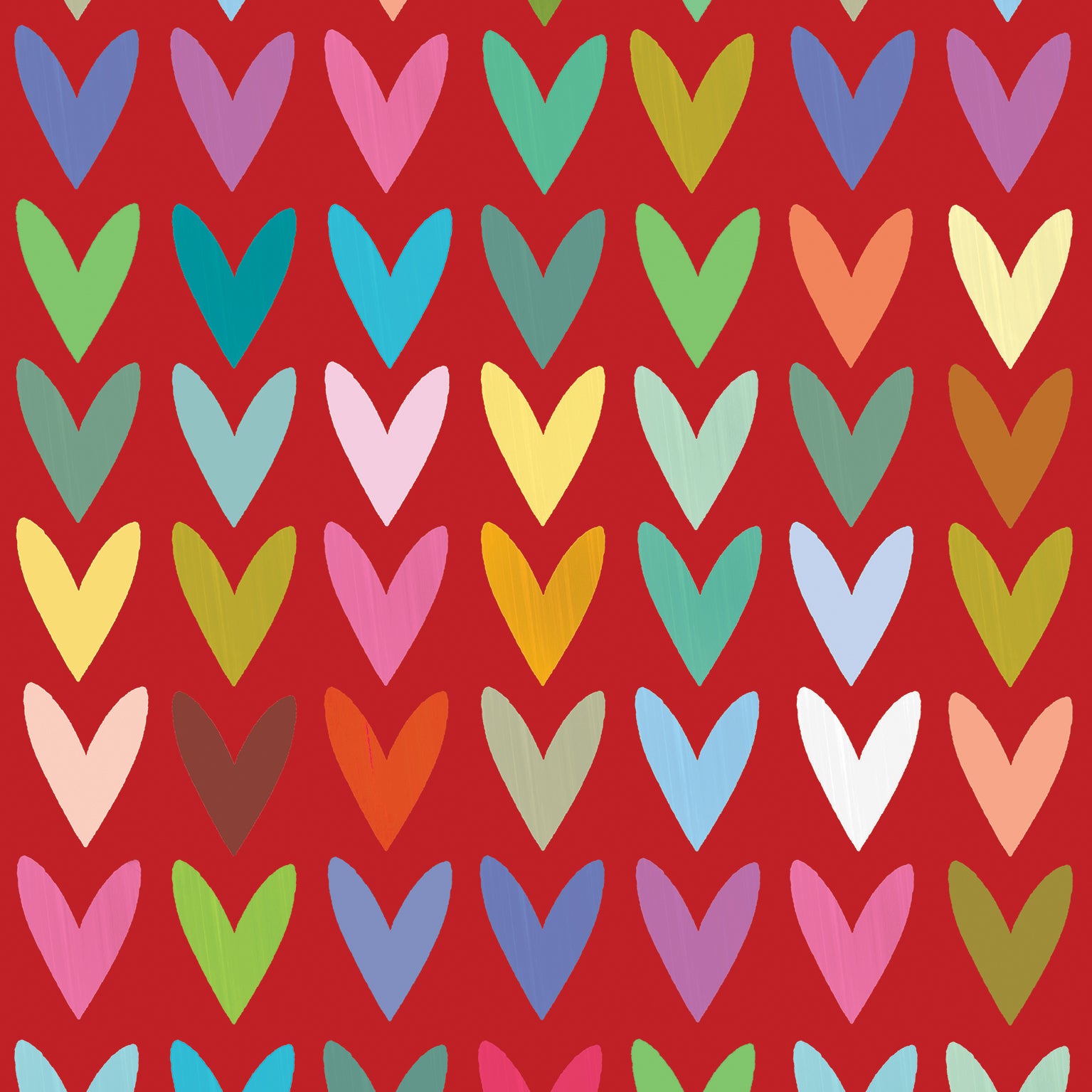 WP117 red hearts wrapping paper