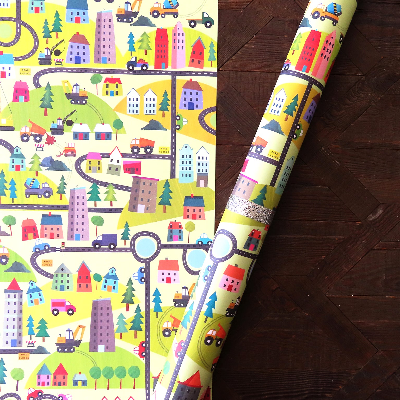 WP118 road wrapping paper