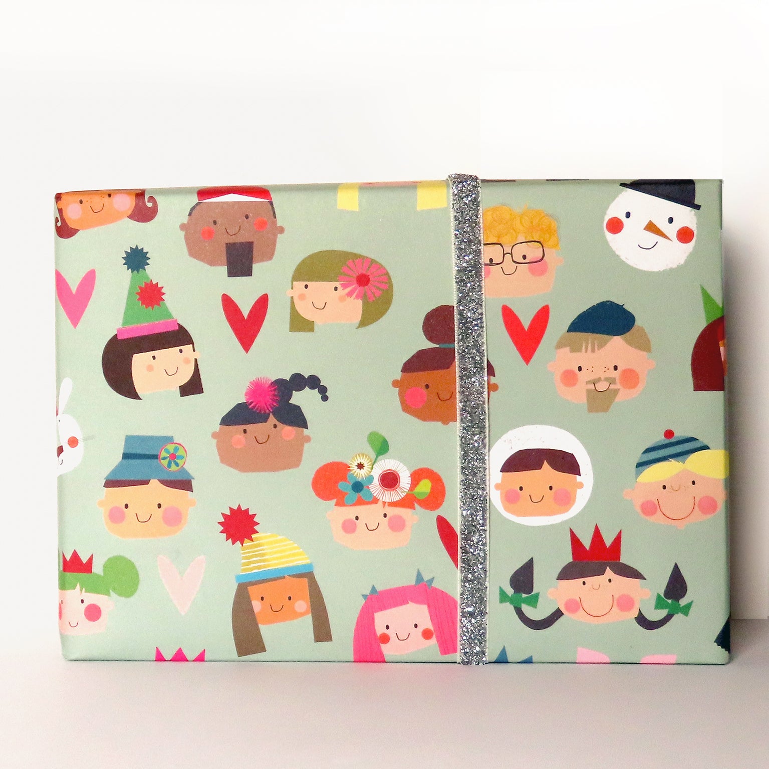 WP119 faces wrapping paper