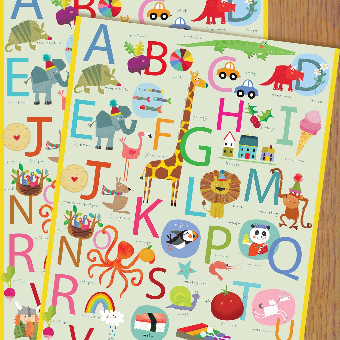 WP122 alphabet wrapping paper