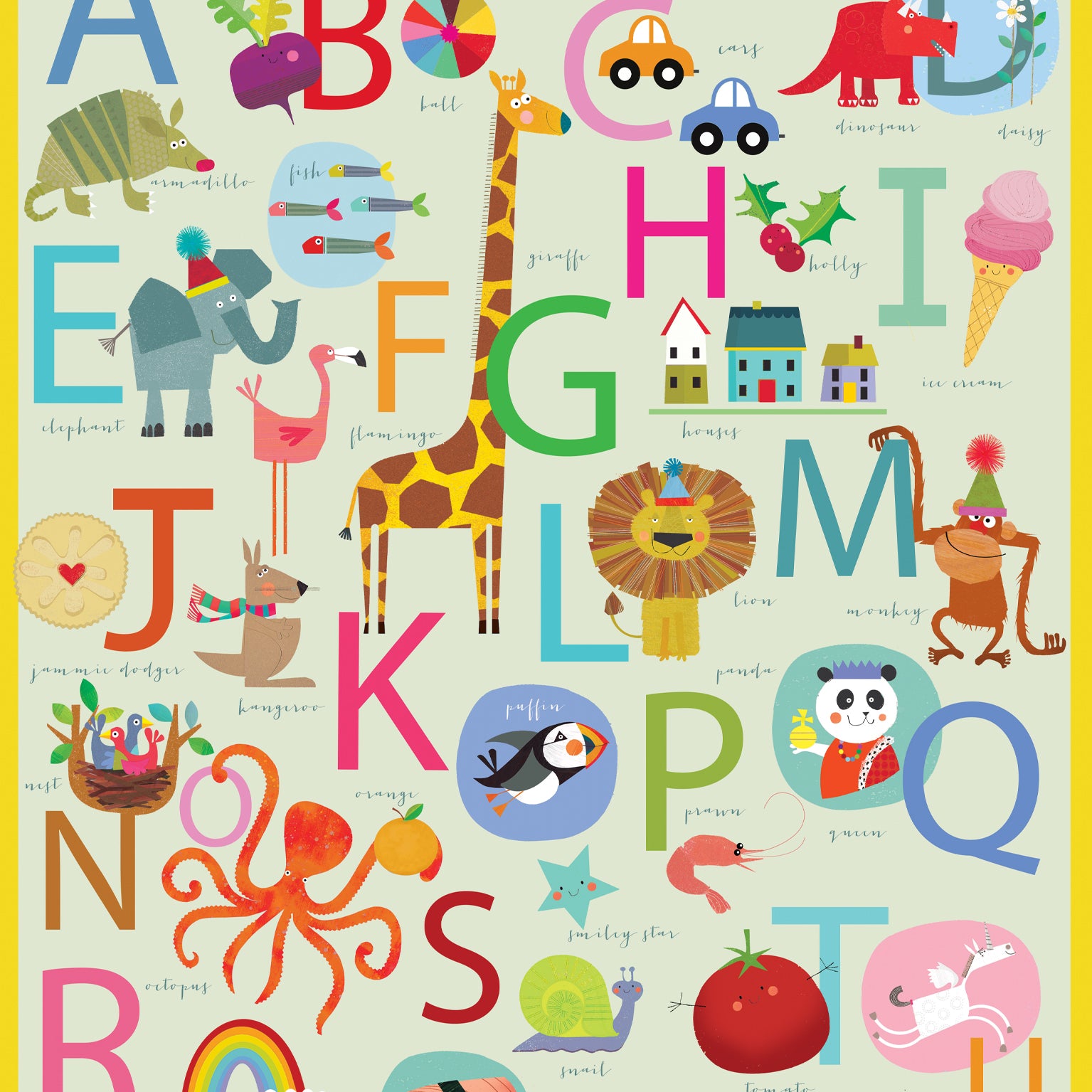 WP122 alphabet wrapping paper