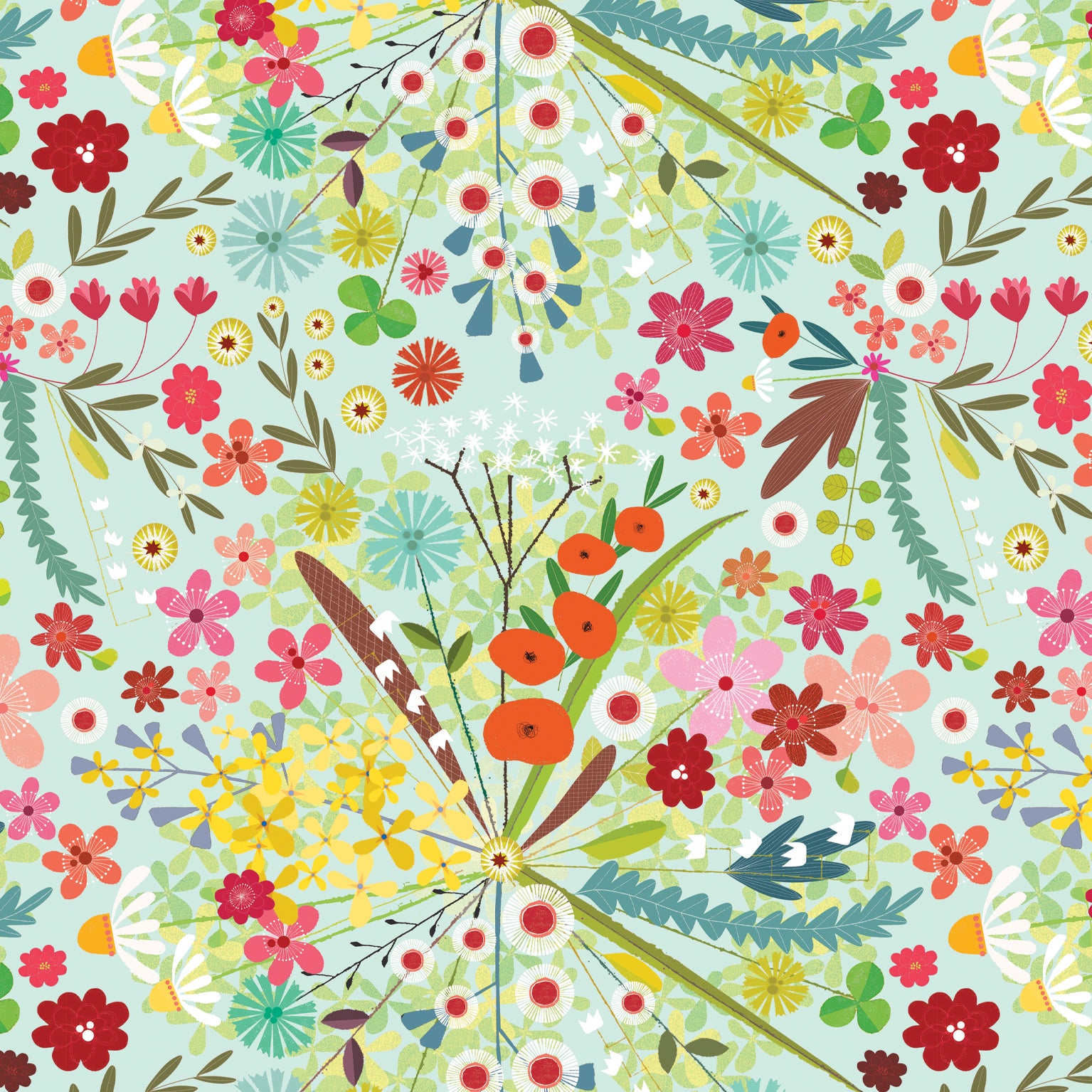 WP124 spring floral wrapping paper