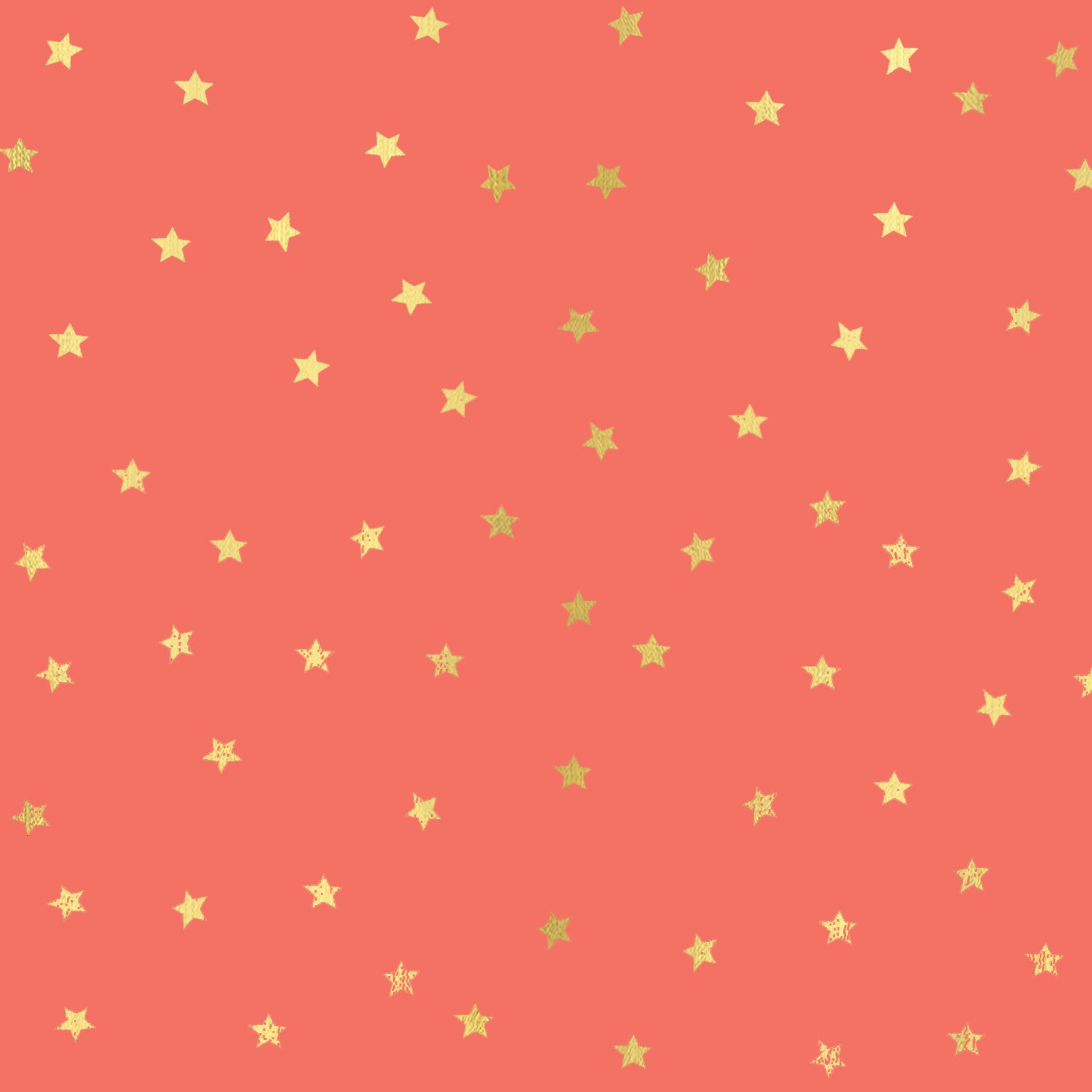 WP126 gold foiled coral stars wrapping paper