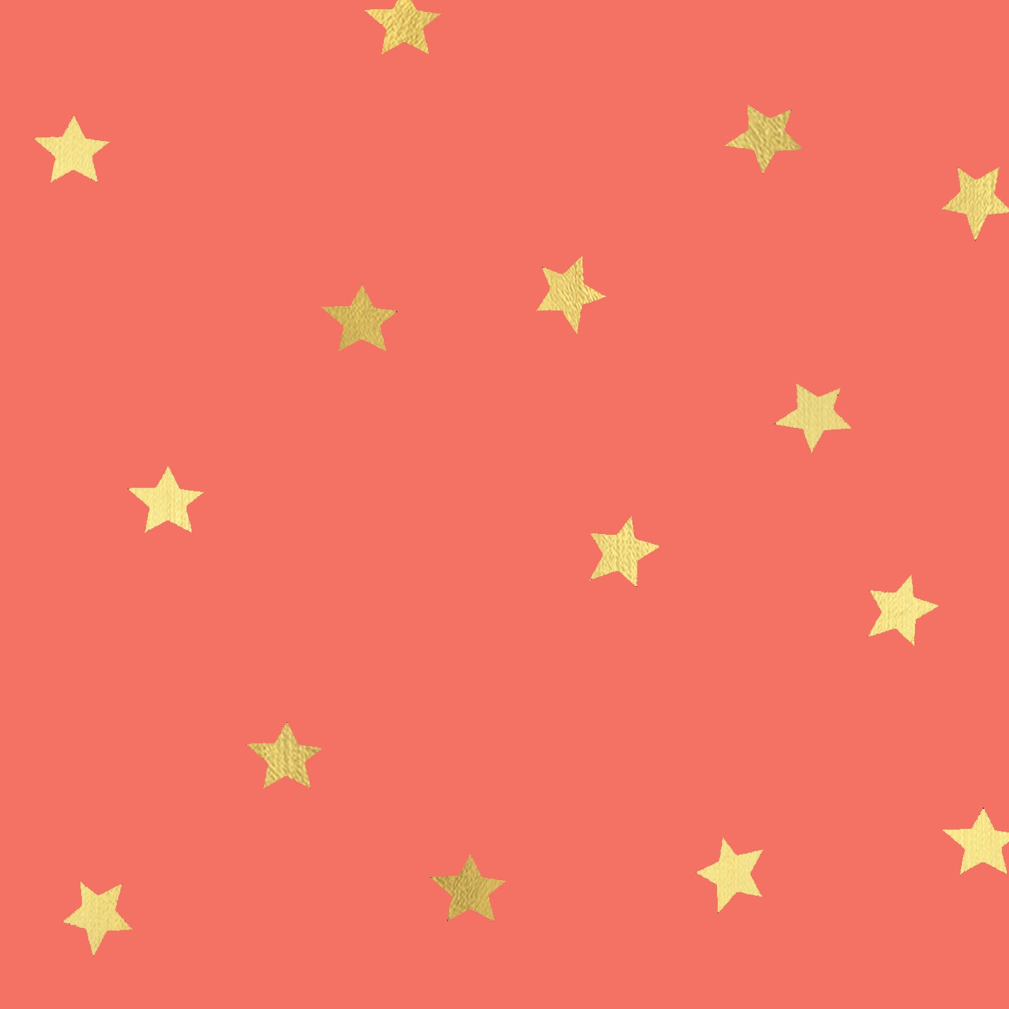 WP126 gold foiled coral stars wrapping paper