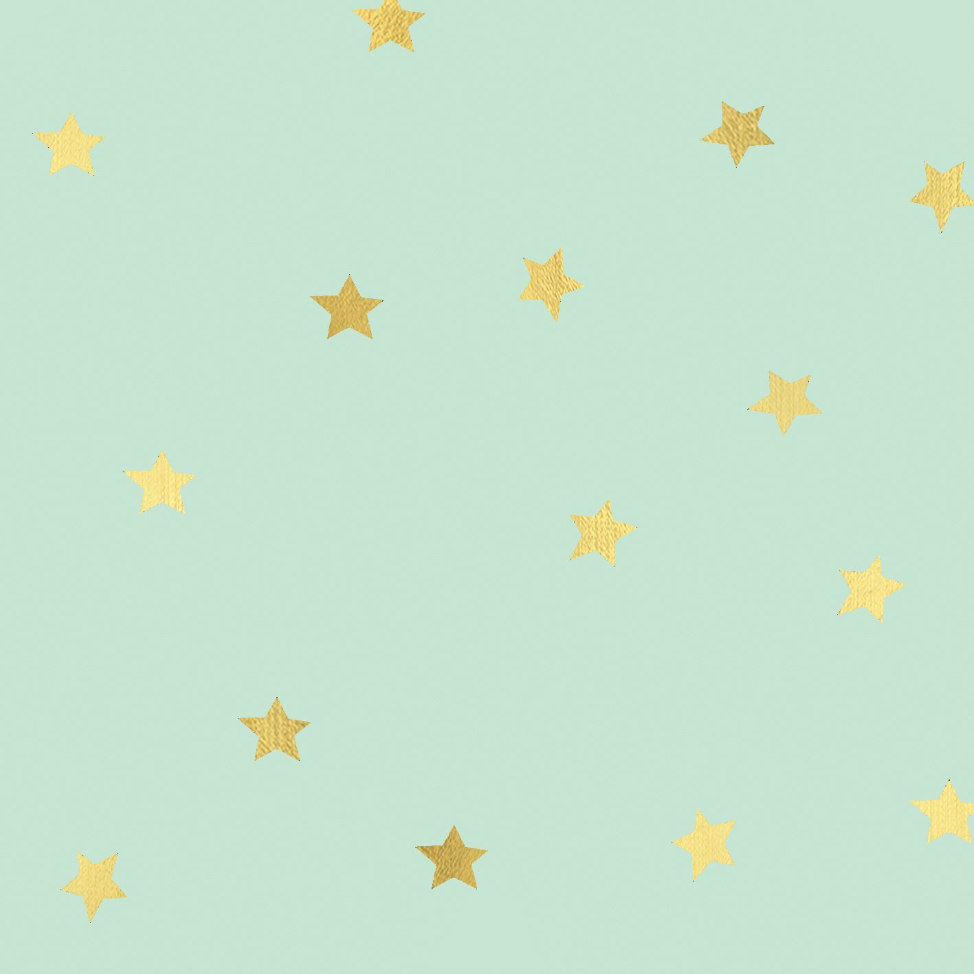 WP127 gold foiled eau de nil stars wrapping paper