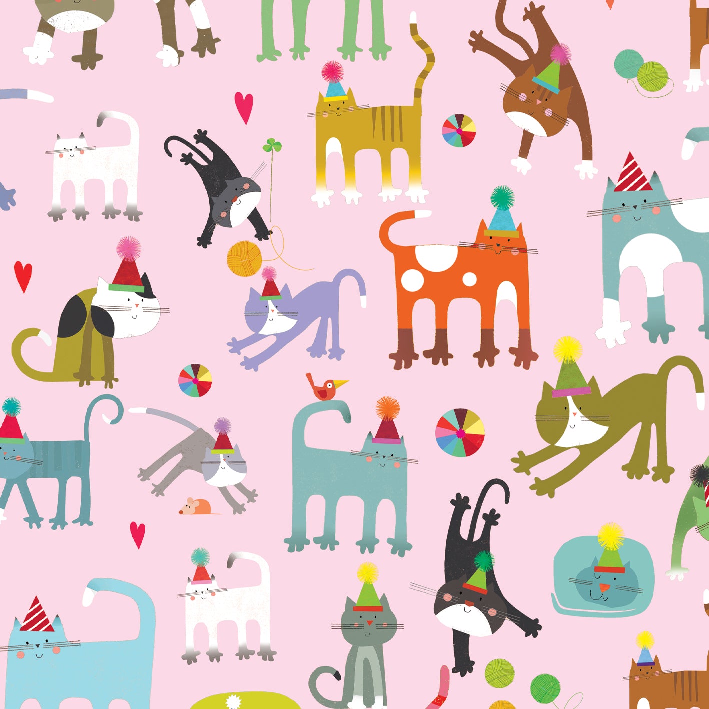 WP128 cats wrapping paper