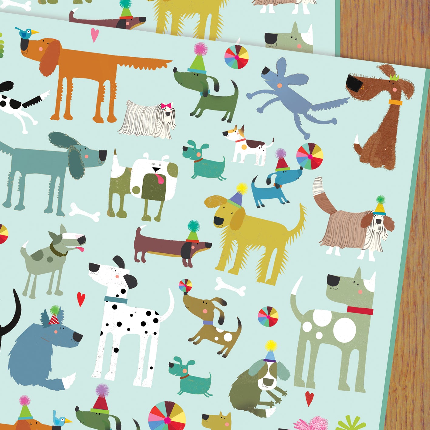 WP129 dogs wrapping paper