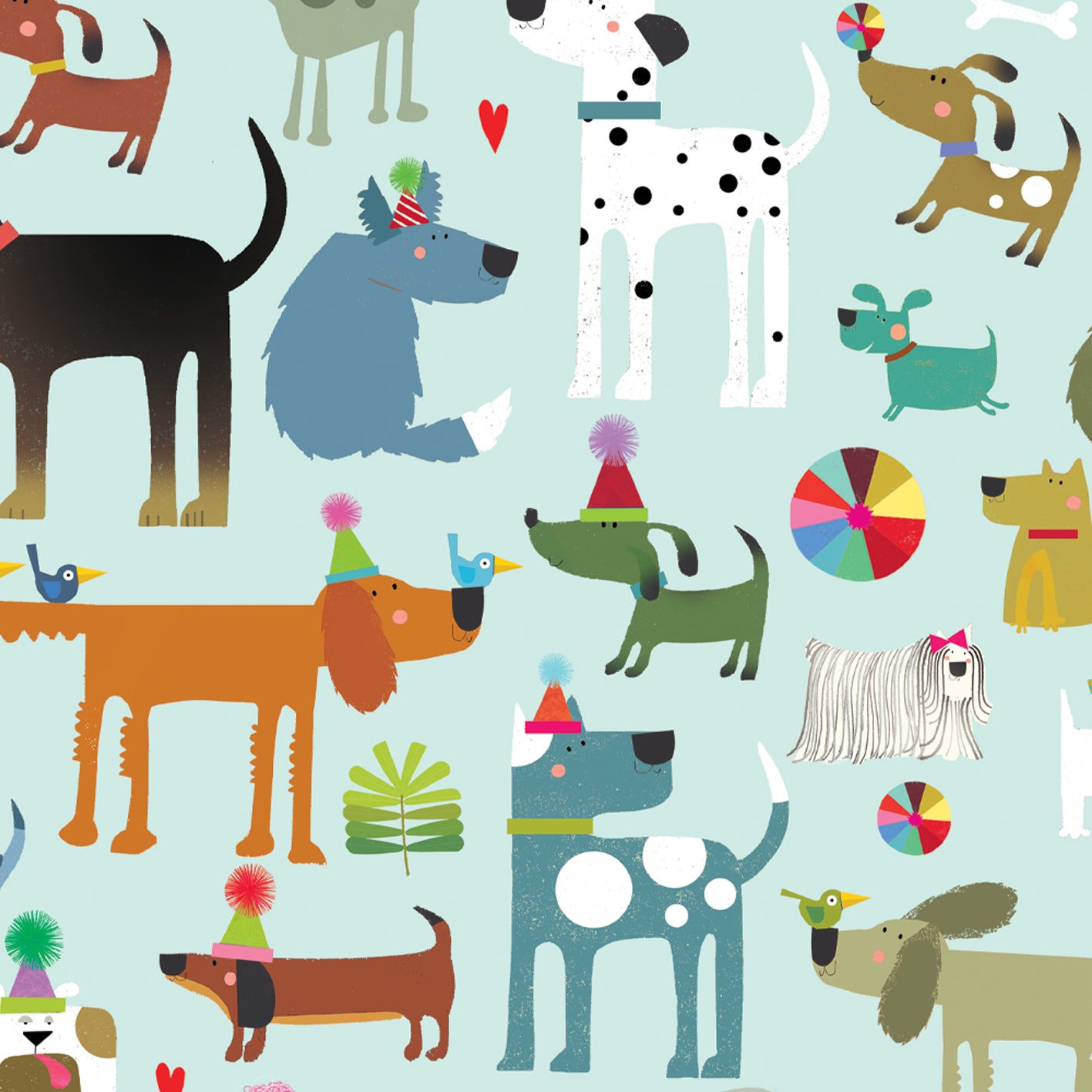 WP129 dogs wrapping paper