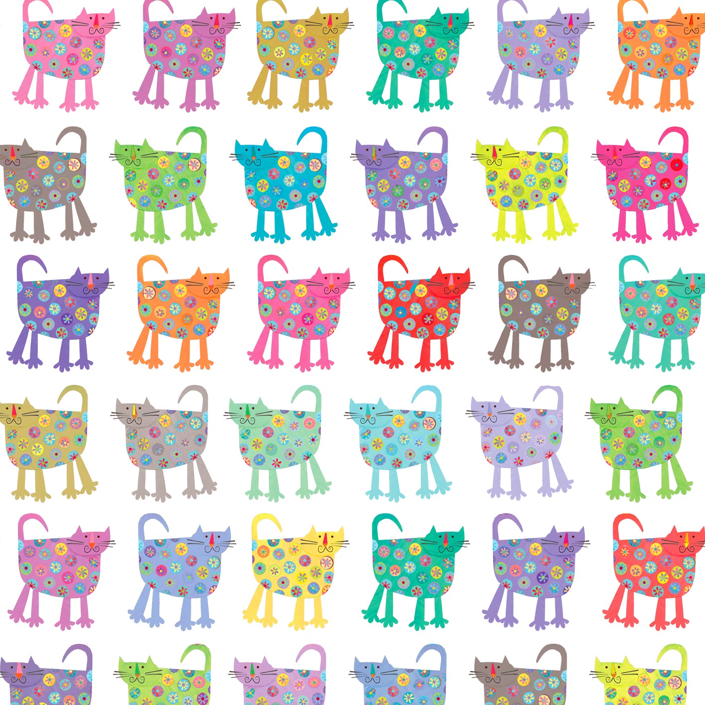 cats wrapping paper