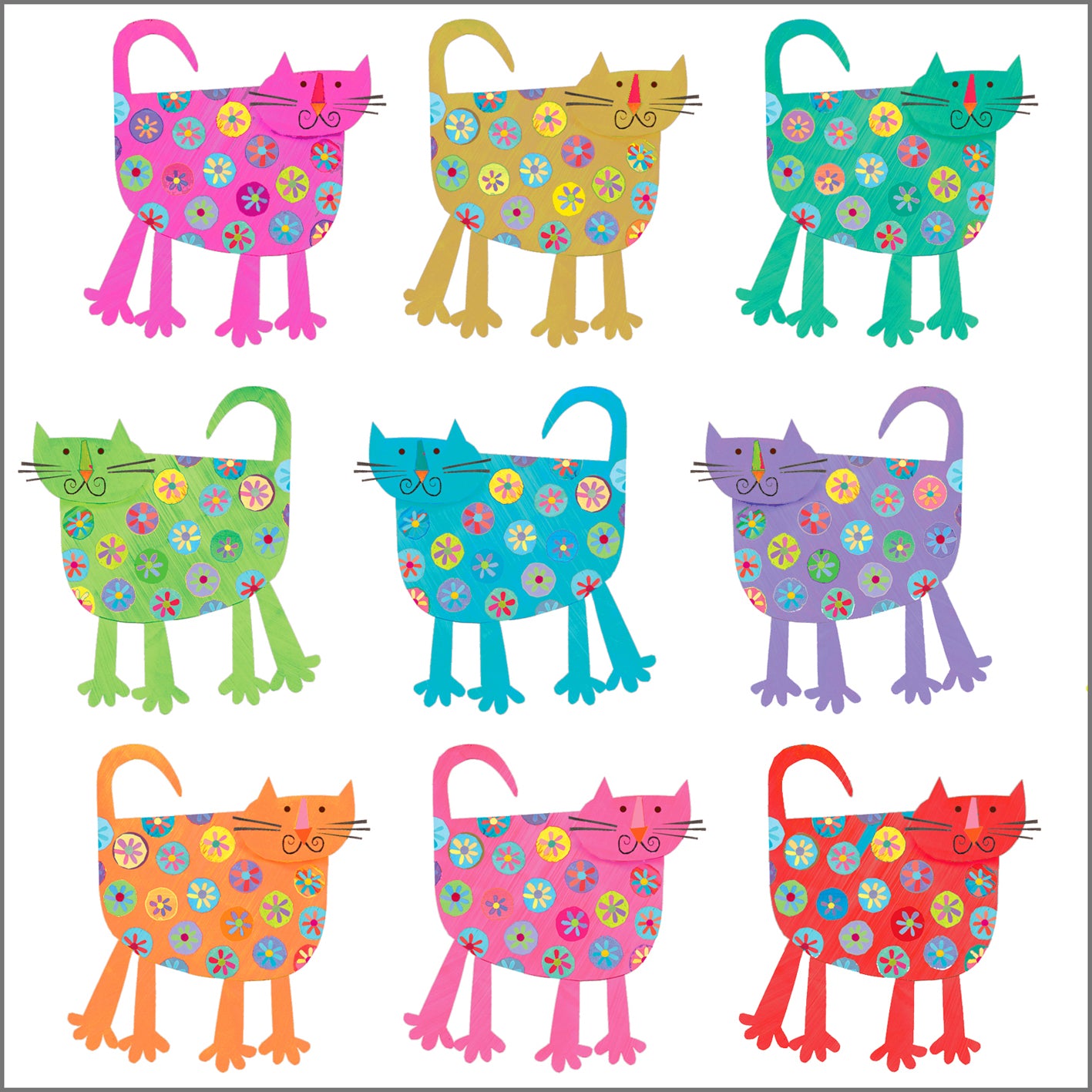 cats wrapping paper