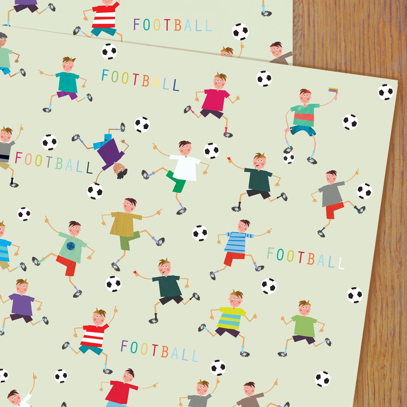 WP44 football wrapping paper