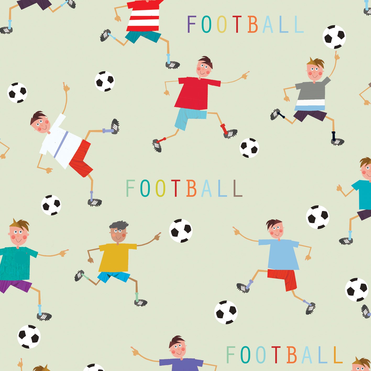 WP44 football wrapping paper