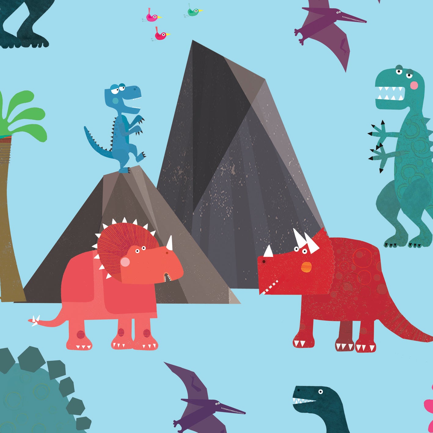 WP45 dinosaurs wrapping paper