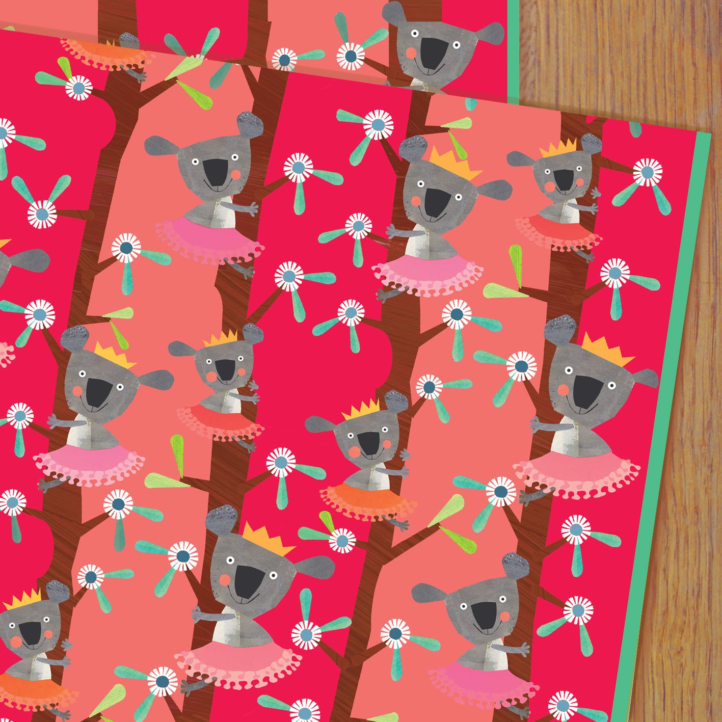 WP61 koala wrapping paper