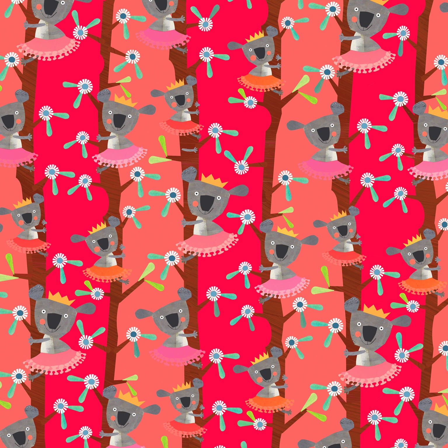 WP61 koala wrapping paper