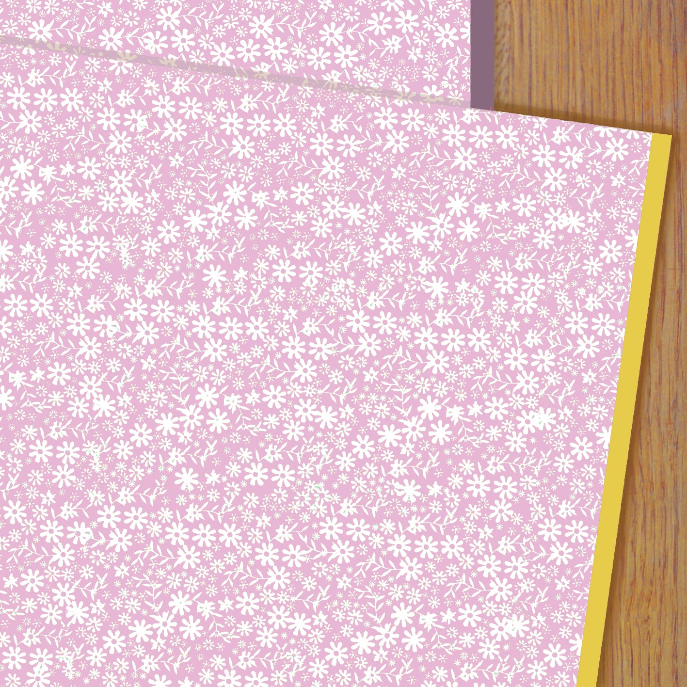 WP75 raspberry ditzy wrapping paper