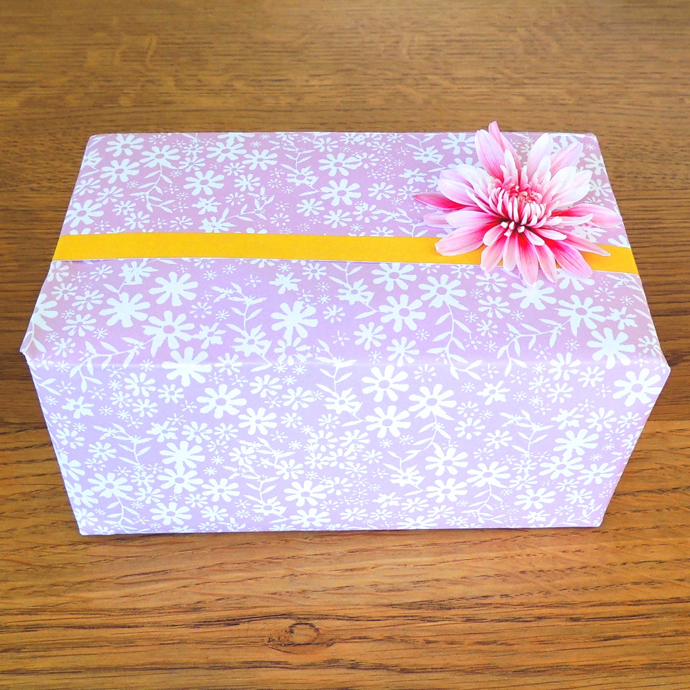 WP75 raspberry ditzy wrapping paper