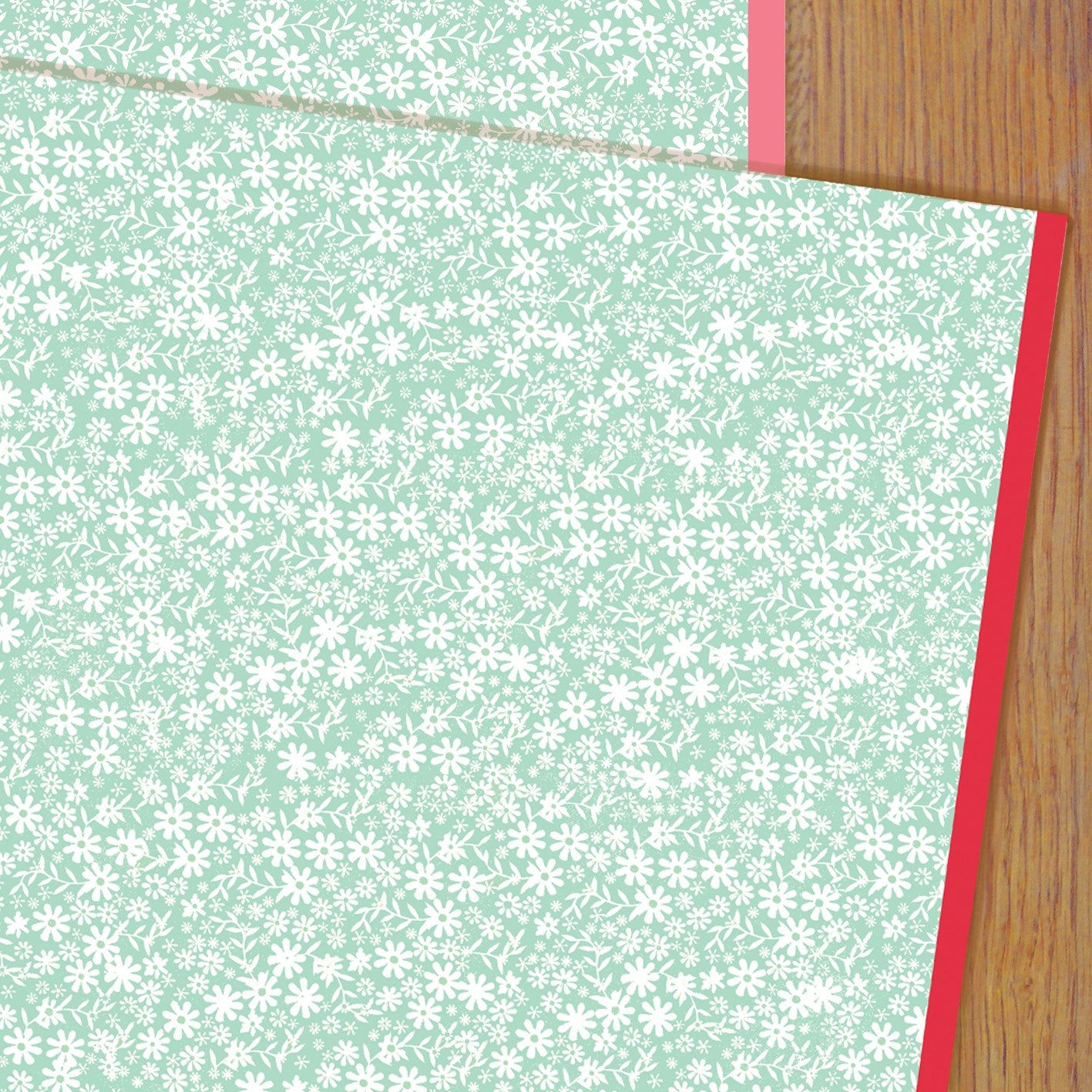 WP74 turquoise ditzy wrapping paper