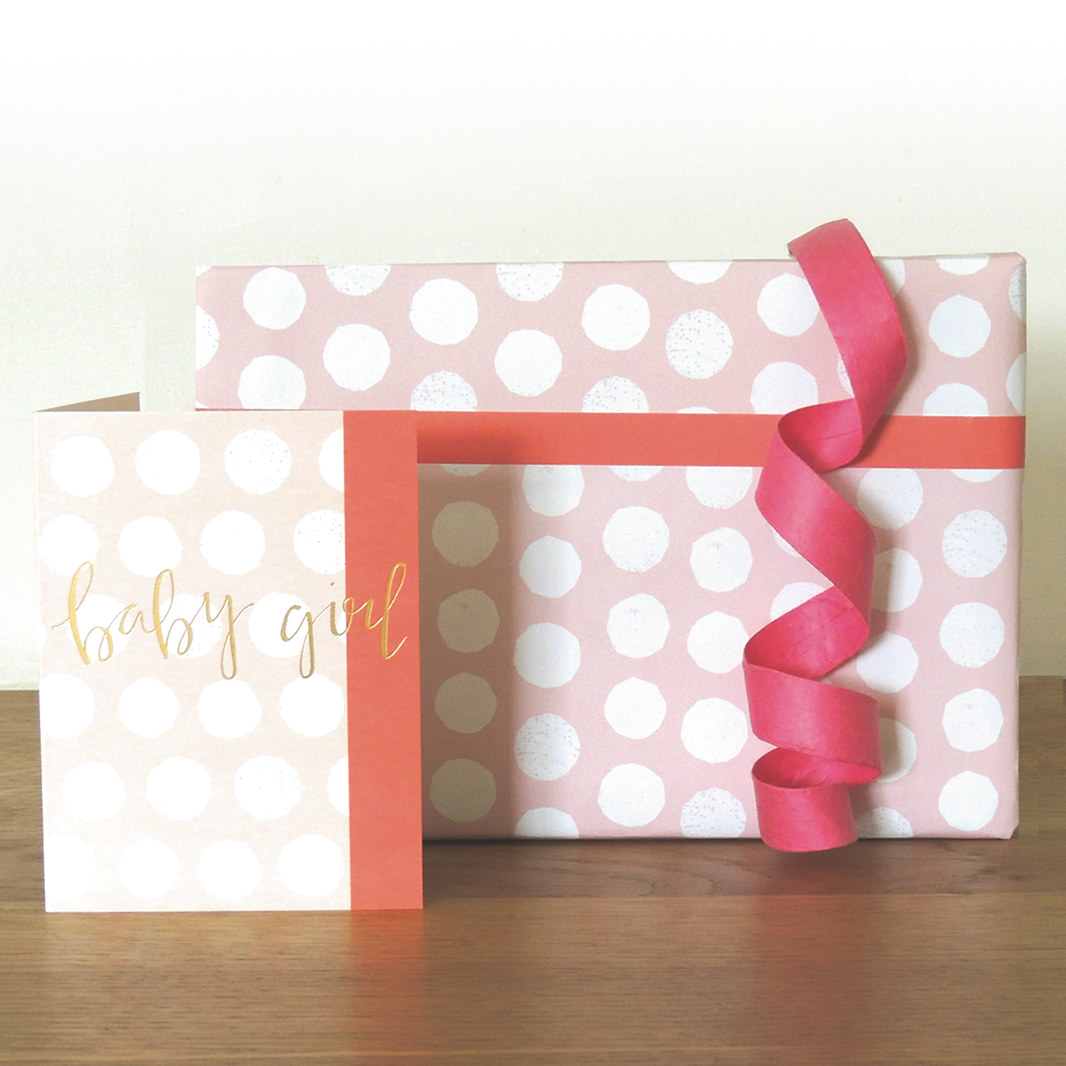 WP75 pink spots wrapping paper