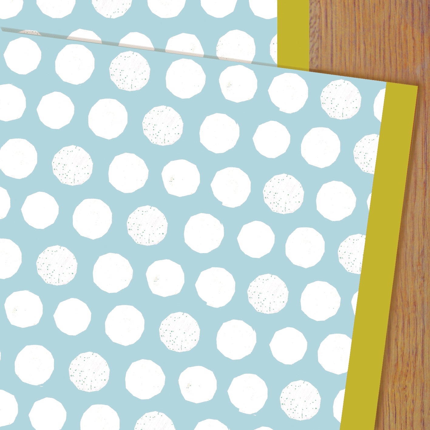 WP76 blue spots wrapping paper