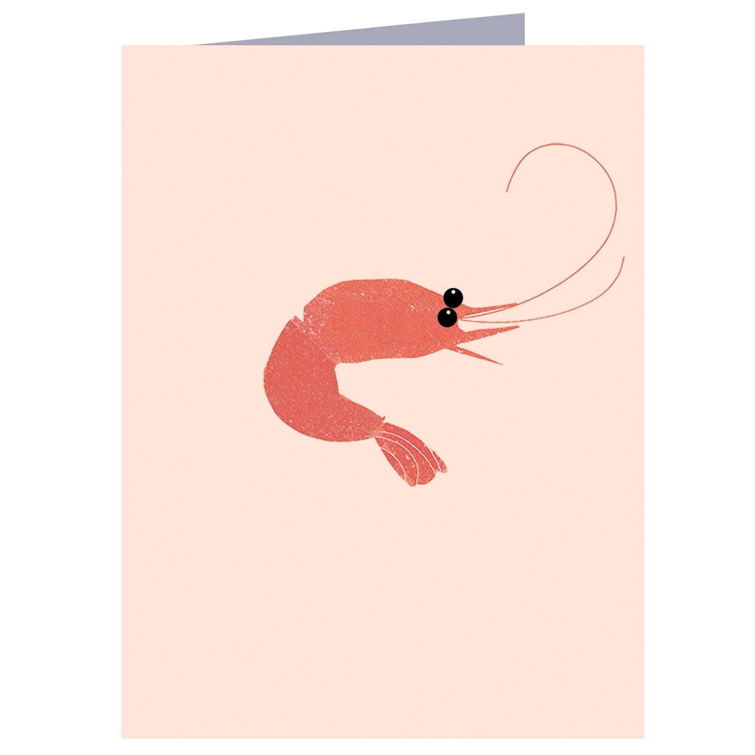 mini prawn greetings card