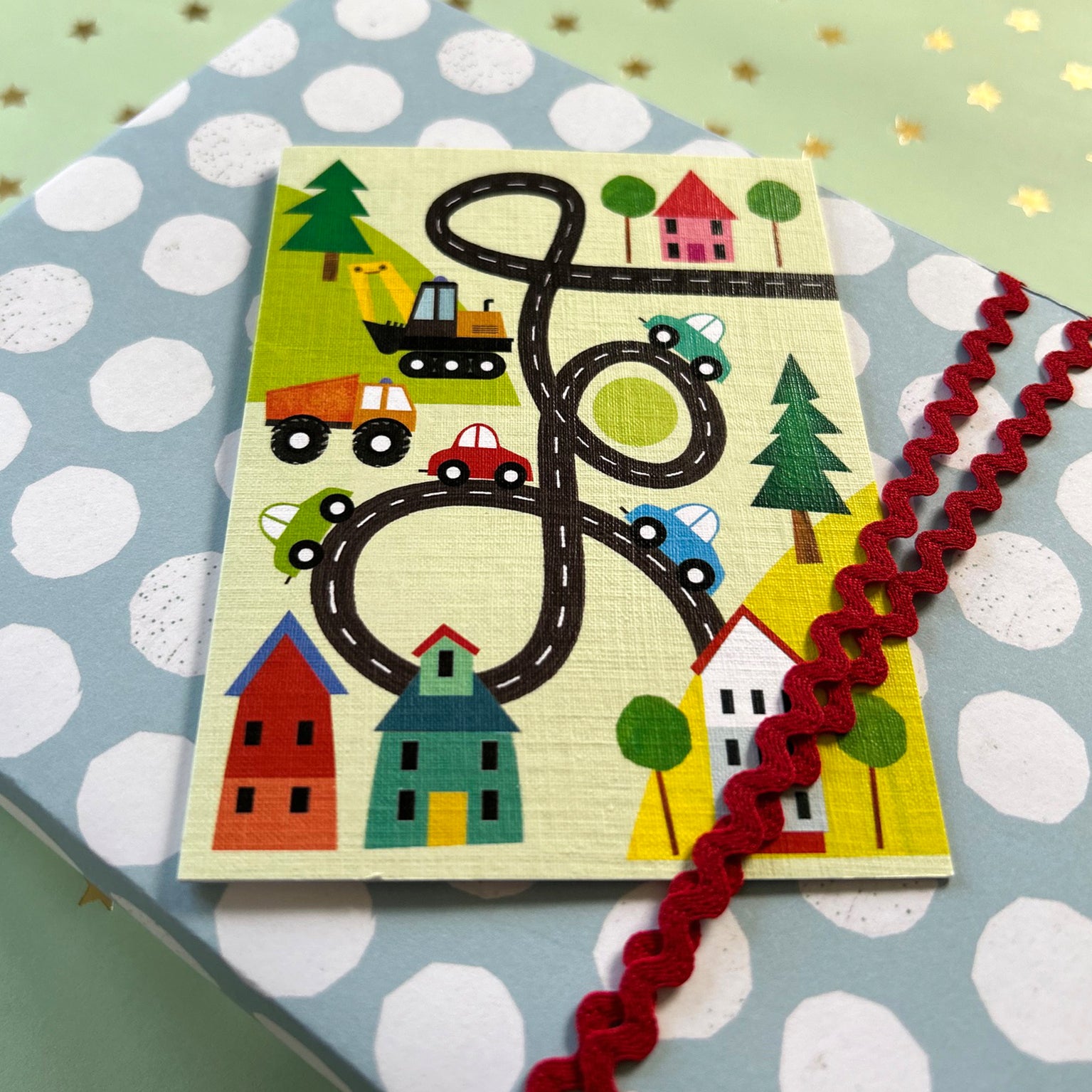 WTW118 mini road greetings card