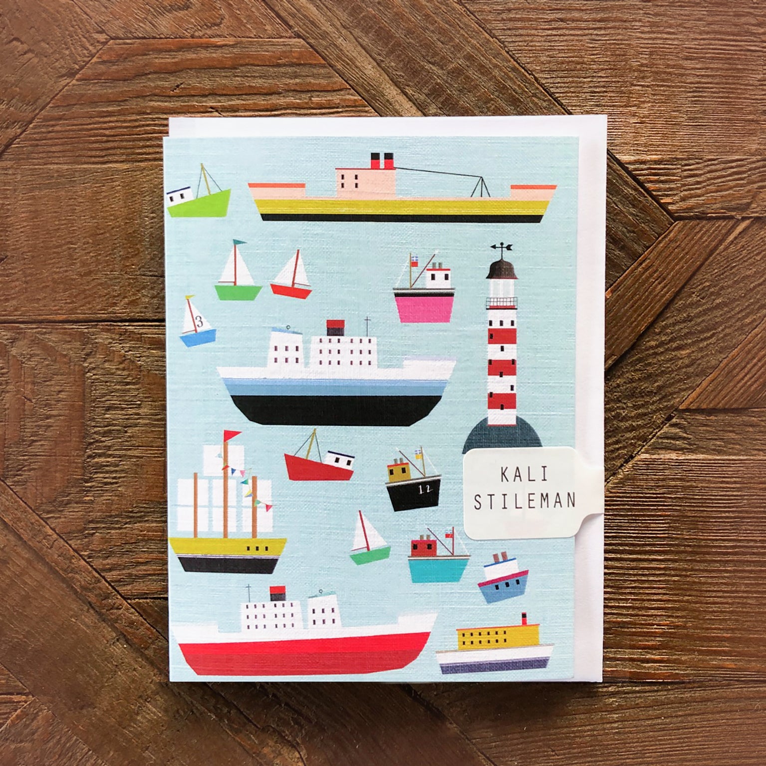 WTW123 mini boats greetings card