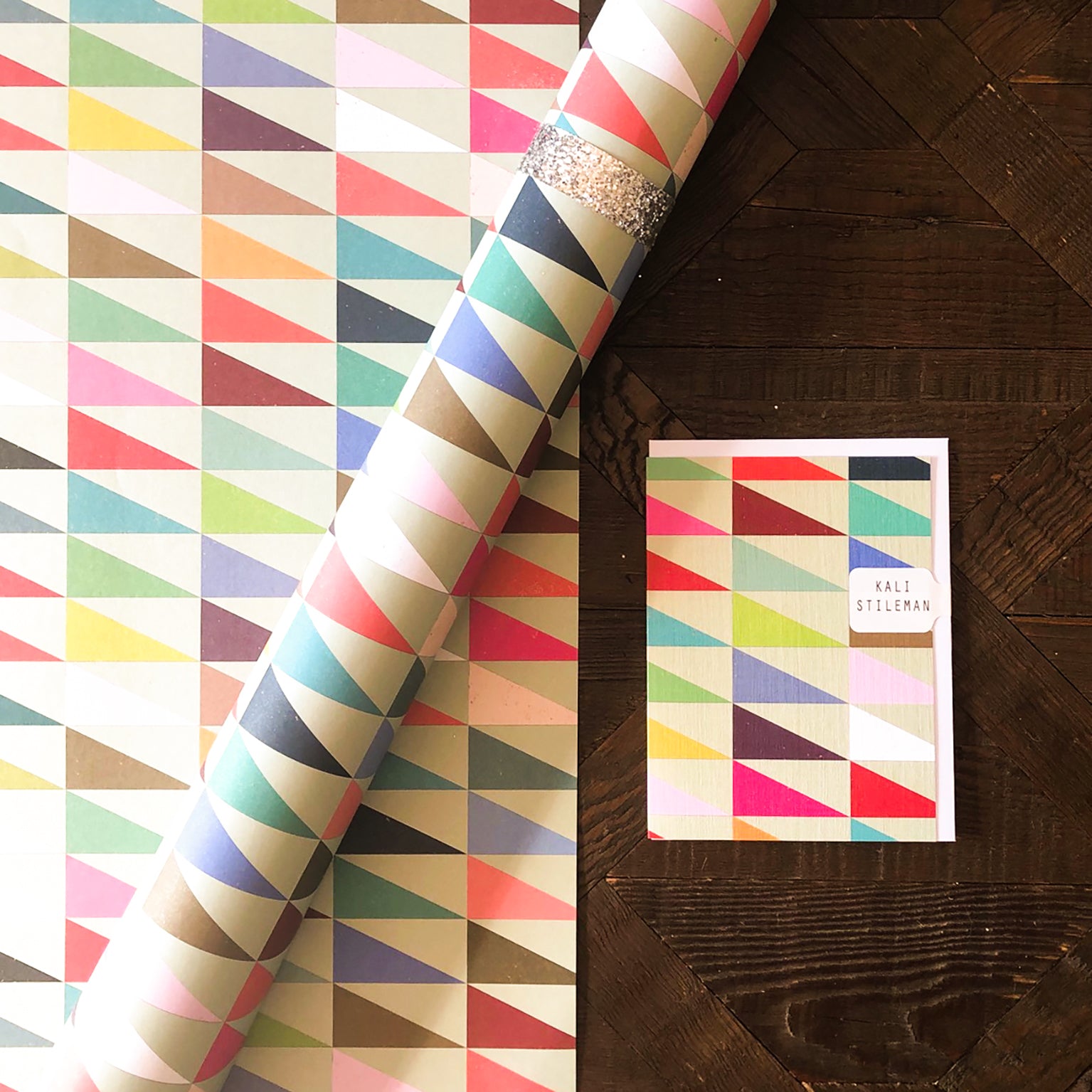 WP125 triangles wrapping paper