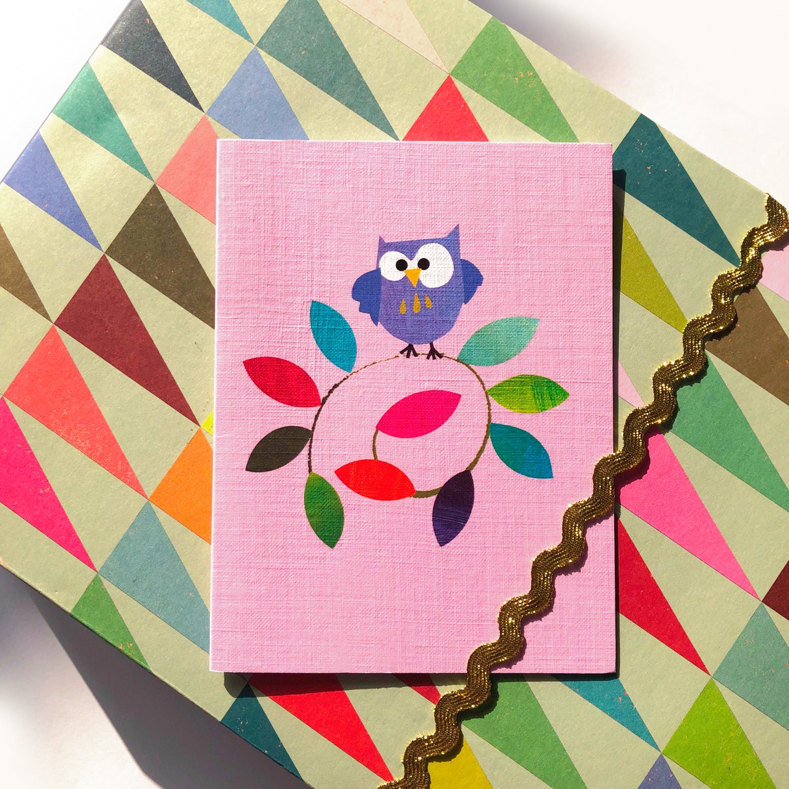 WTW13 mini owl greetings card