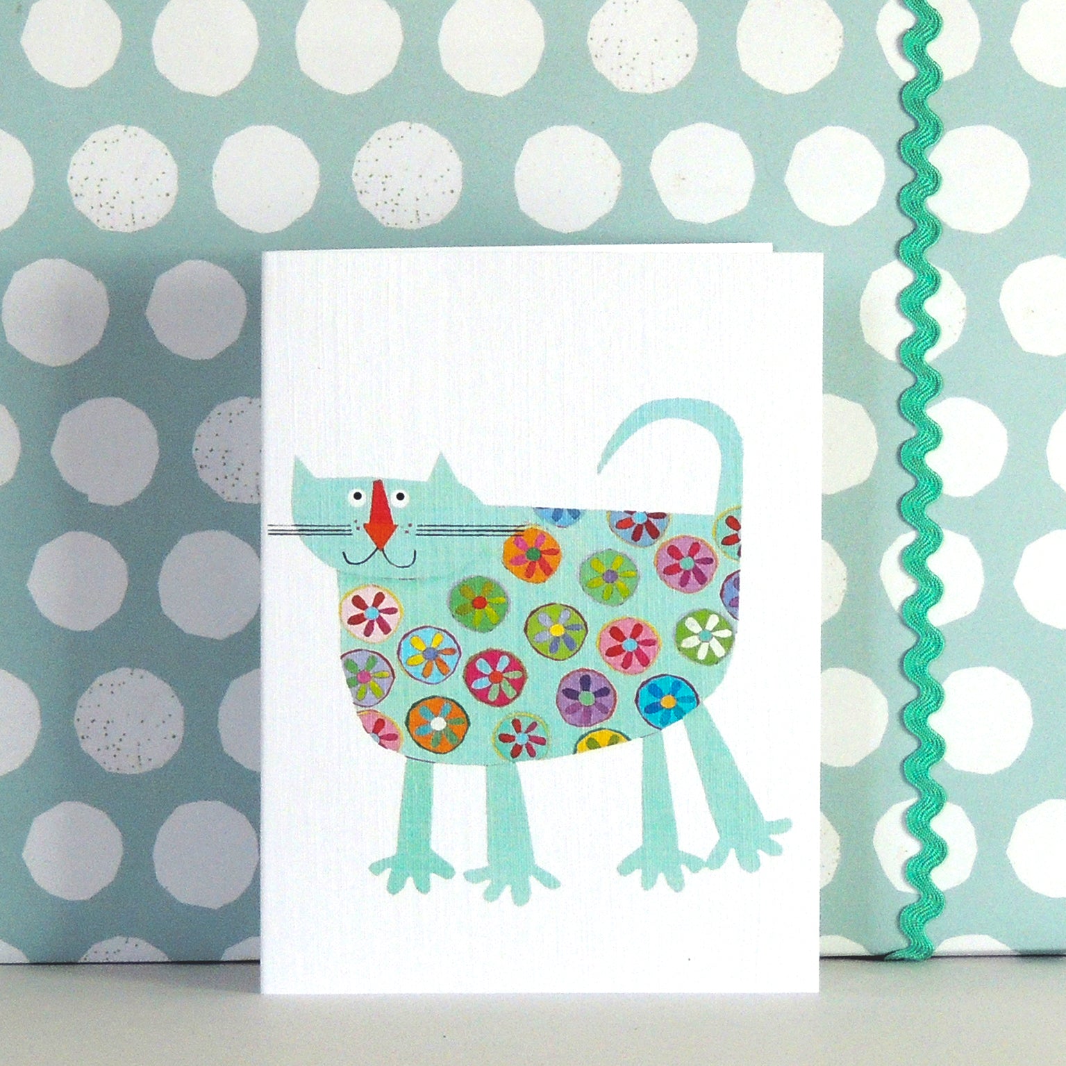 WTW27 mini cat greetings card